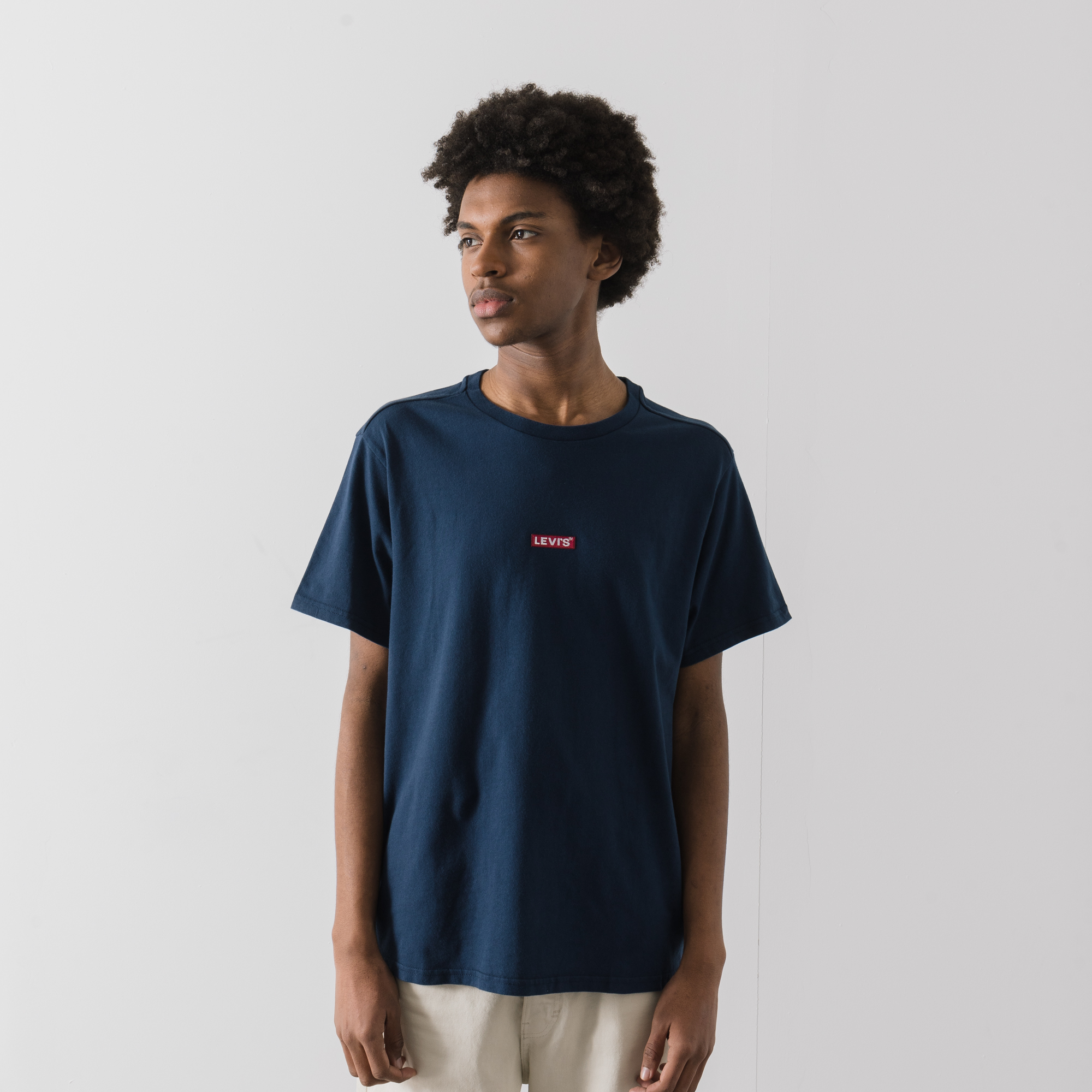 LEVIS TEE SHIRT RELAXED BABY TAB BLUE - T-SHIRTS MEN 