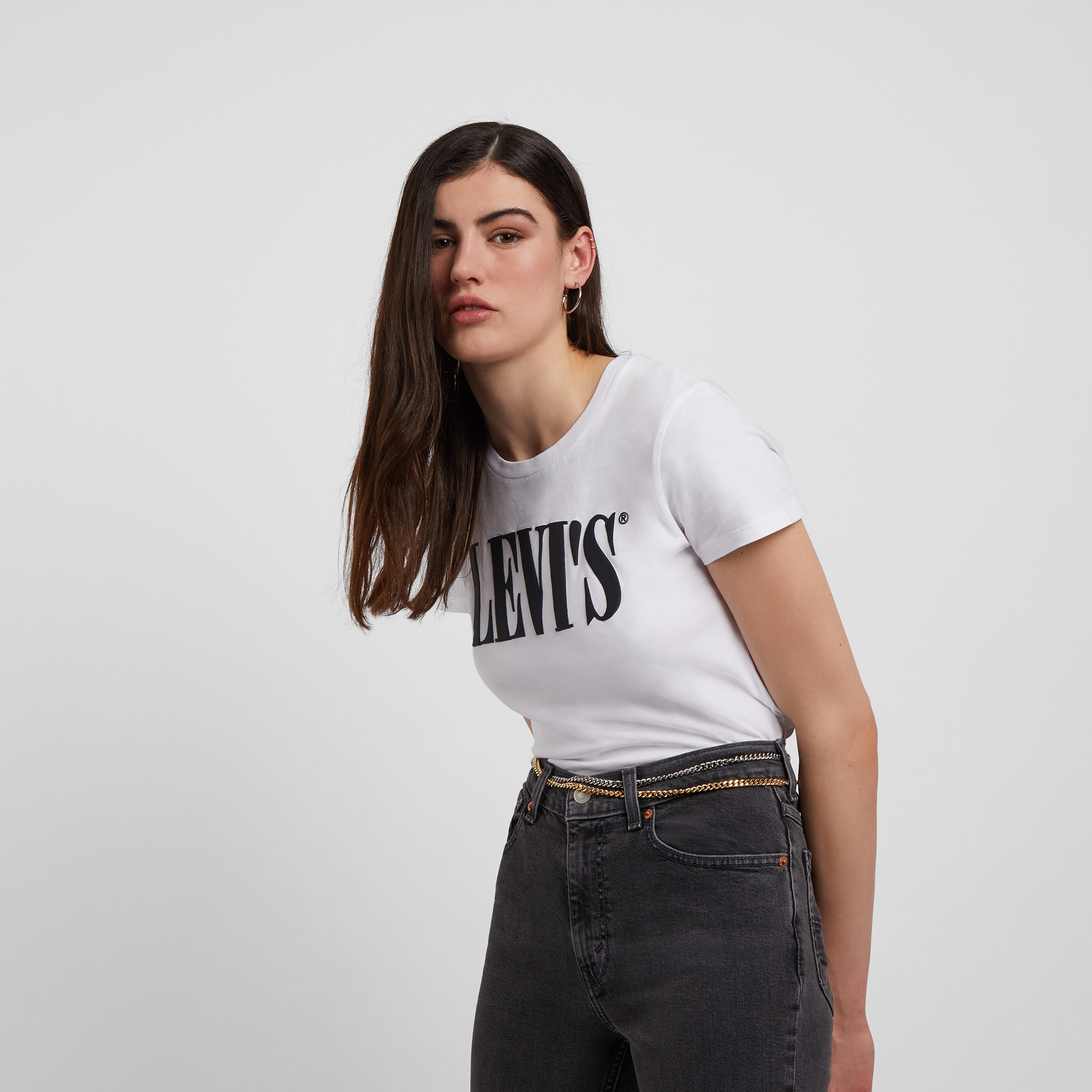 Tee Shirt The Perfect Serif Levis Blanc/noir M Female