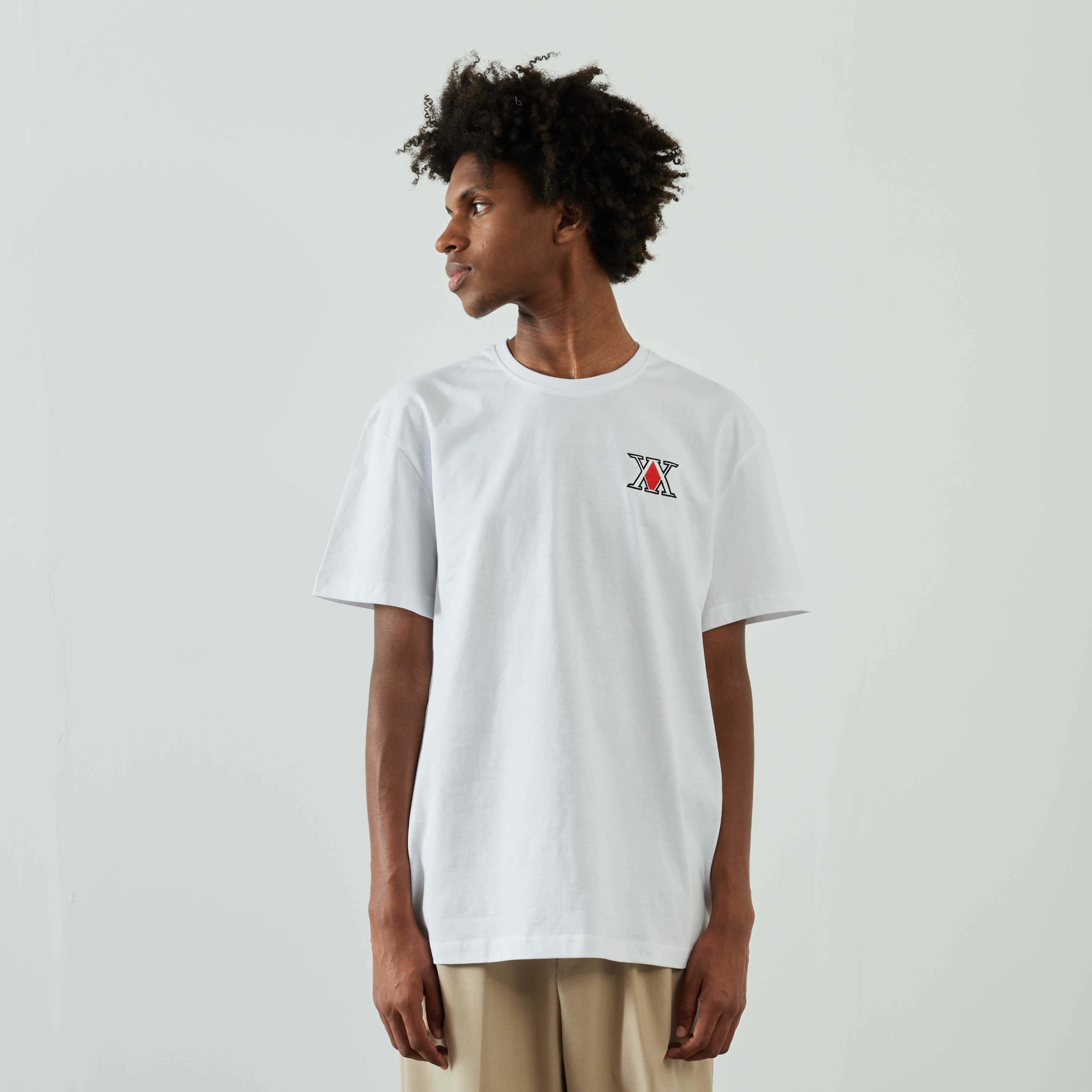 Tee Shirt Hxh Logo Embroidered  Blanc