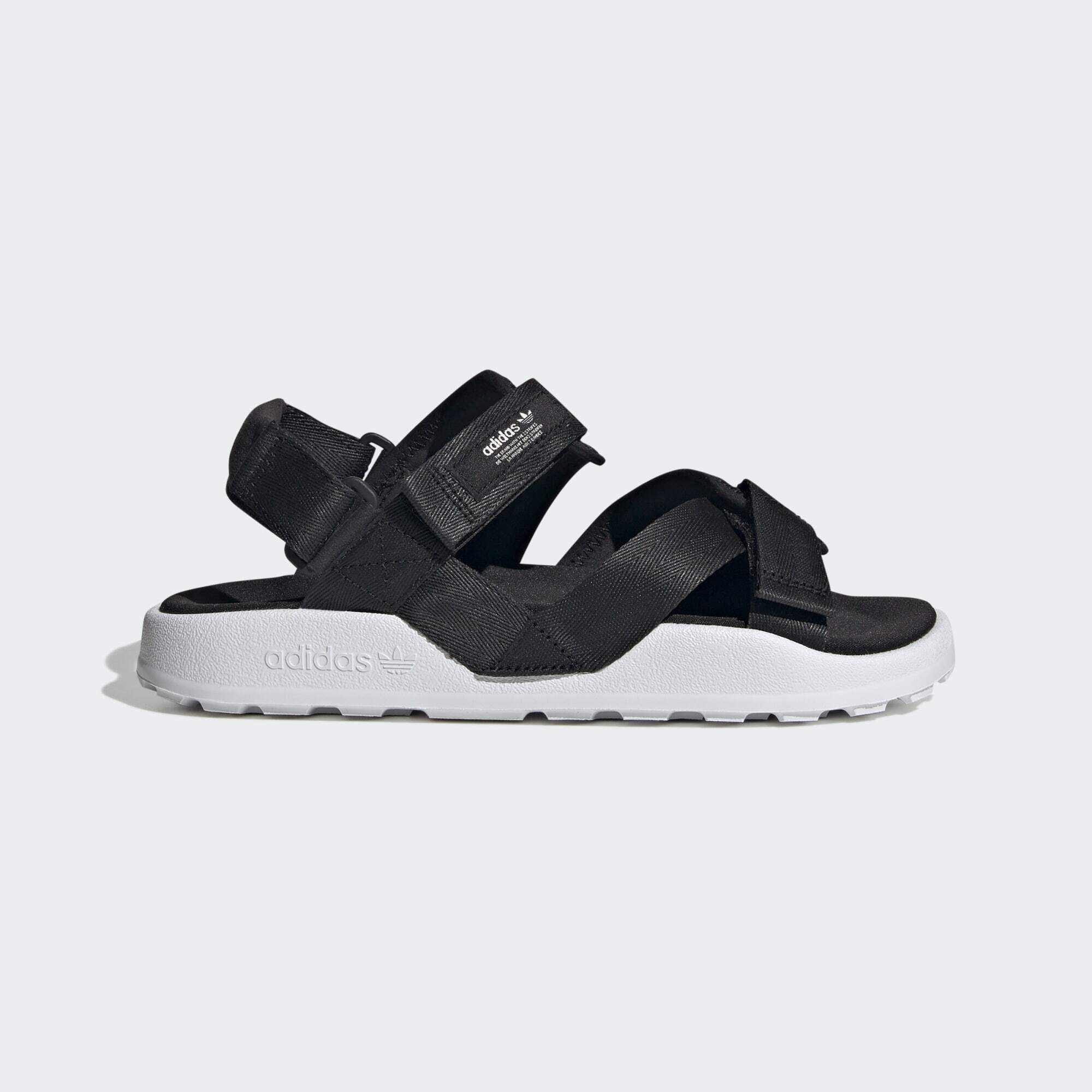 ADIDAS ORIGINALS ISLAND CLUB ADILETTE ADVENTURE SANDALS Core Black Cloud  White /Off White - ESTIVALES FEMME