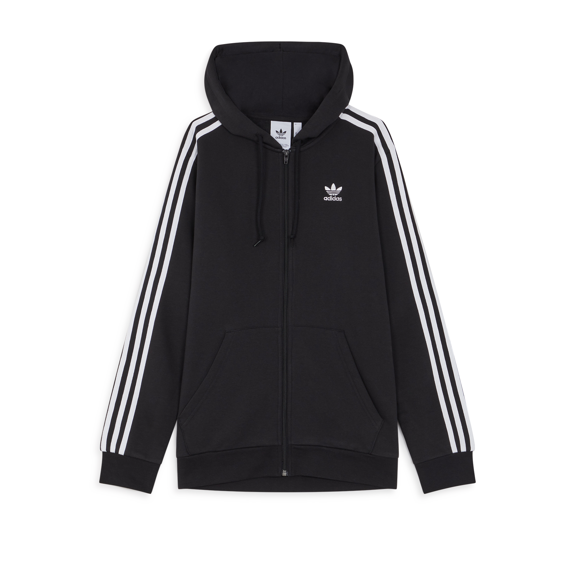 Jacket 3-stripes Full Zip Adidas Originals Noir L Male