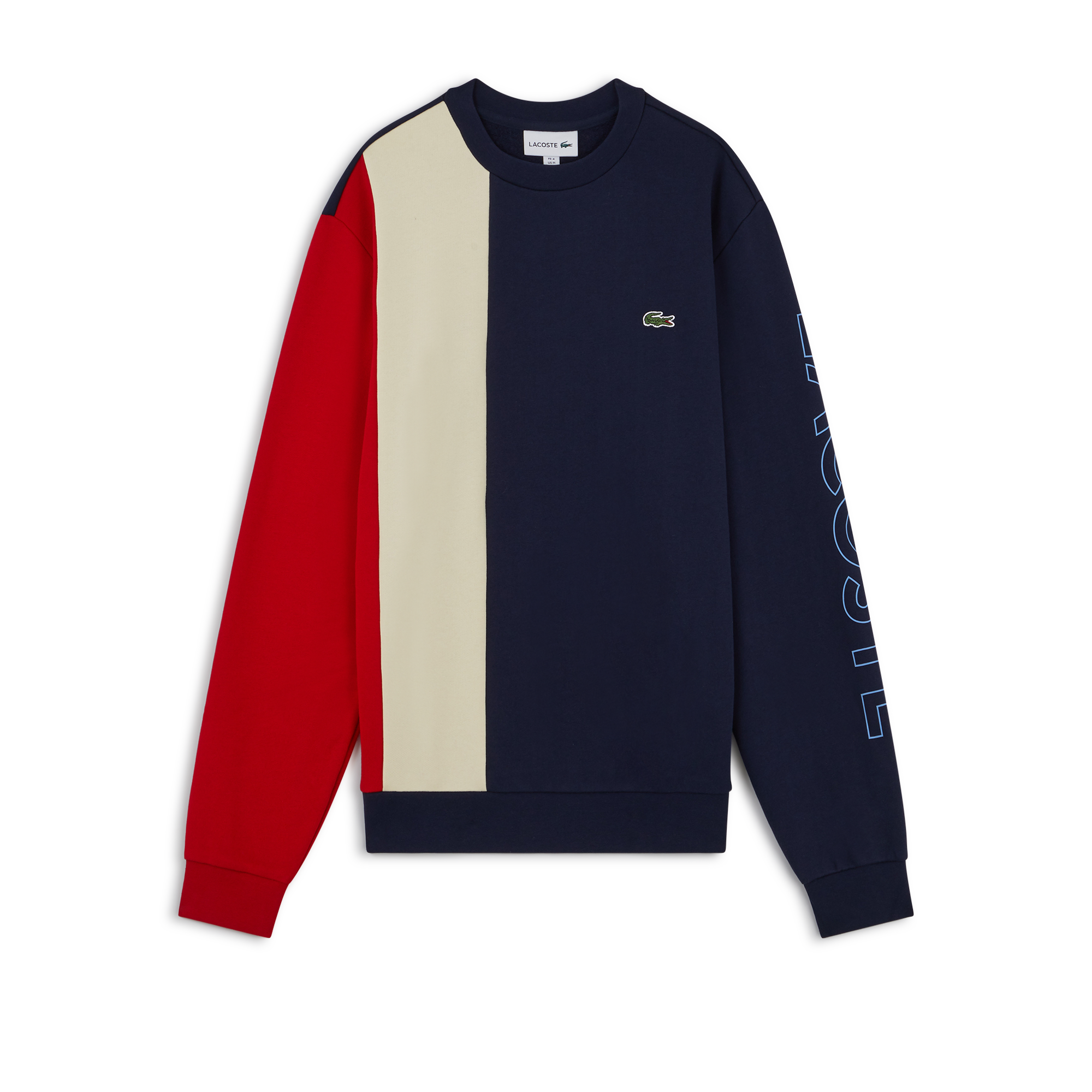 Sweat Crewneck Tricolore Small Logo Marine/beige/rouge