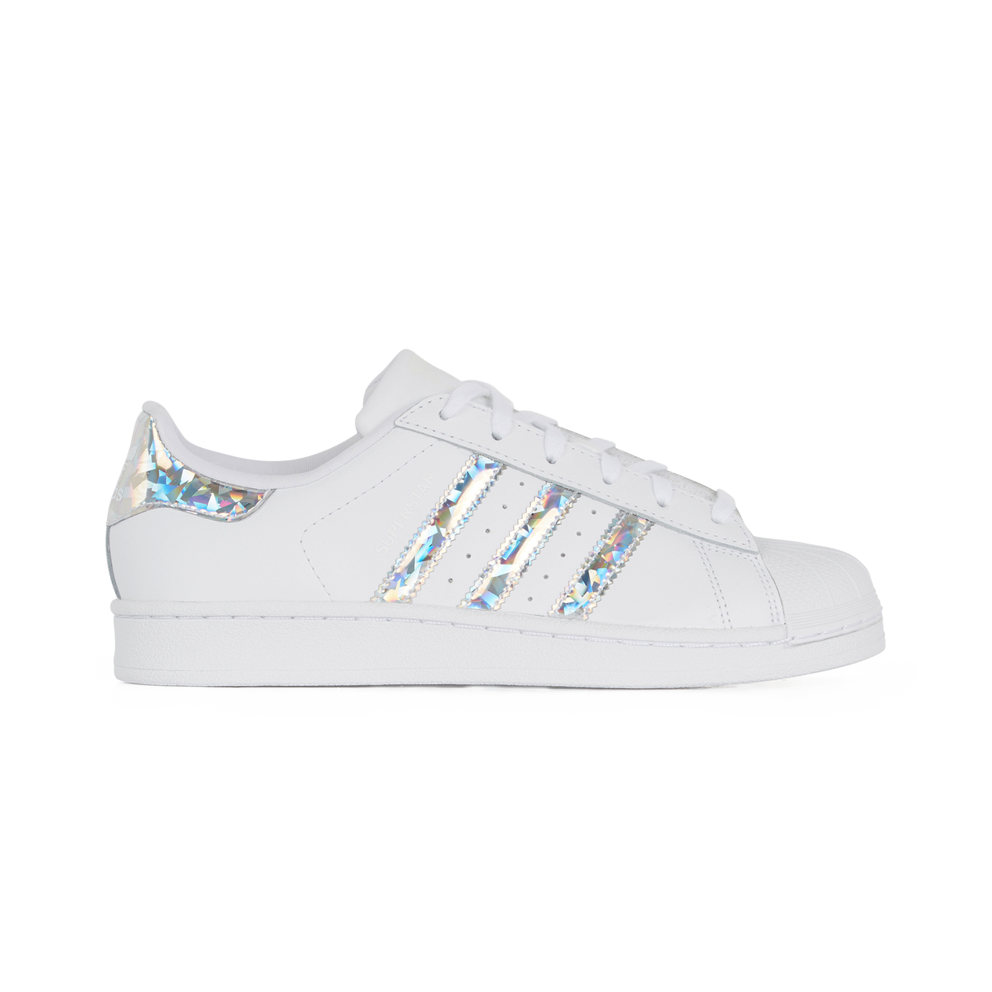 adidas superstar holographique blanche et argenté