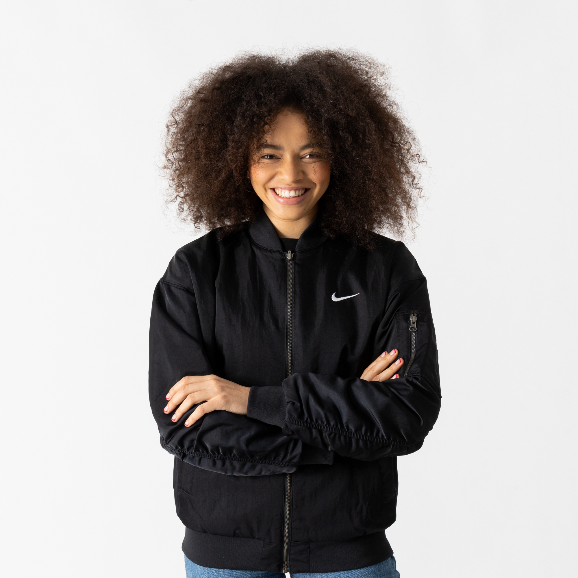 Jaket Bomber Varsity Noir