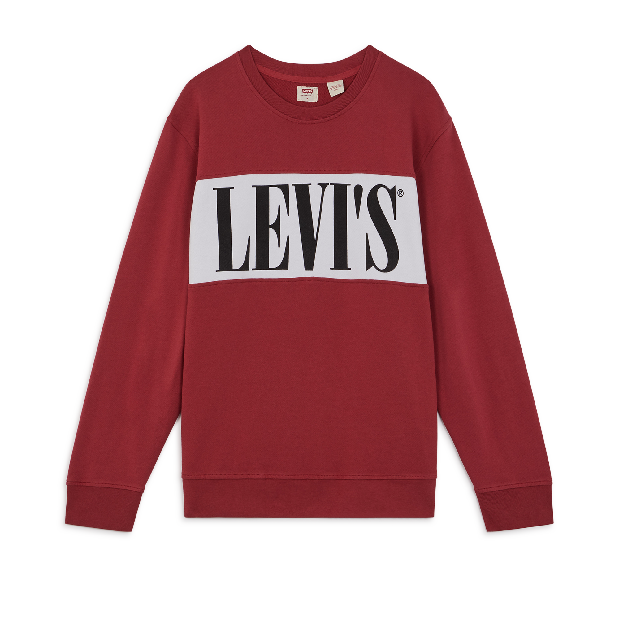 Sweat Logo Colorblock Levis Rouge/blanc L Male