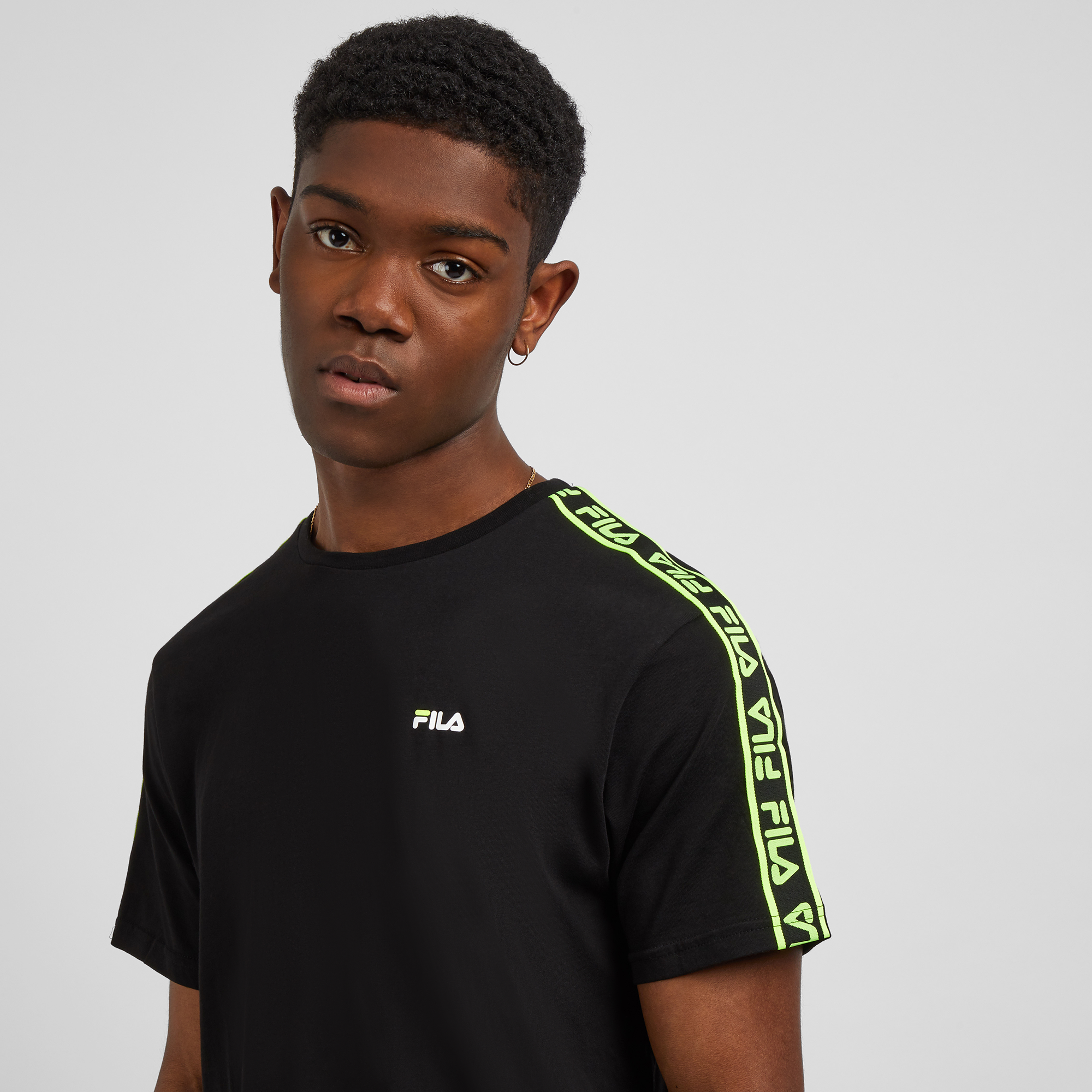 Tee Quentin Fluo Tape Fila Noir/jaune Fluo L Male