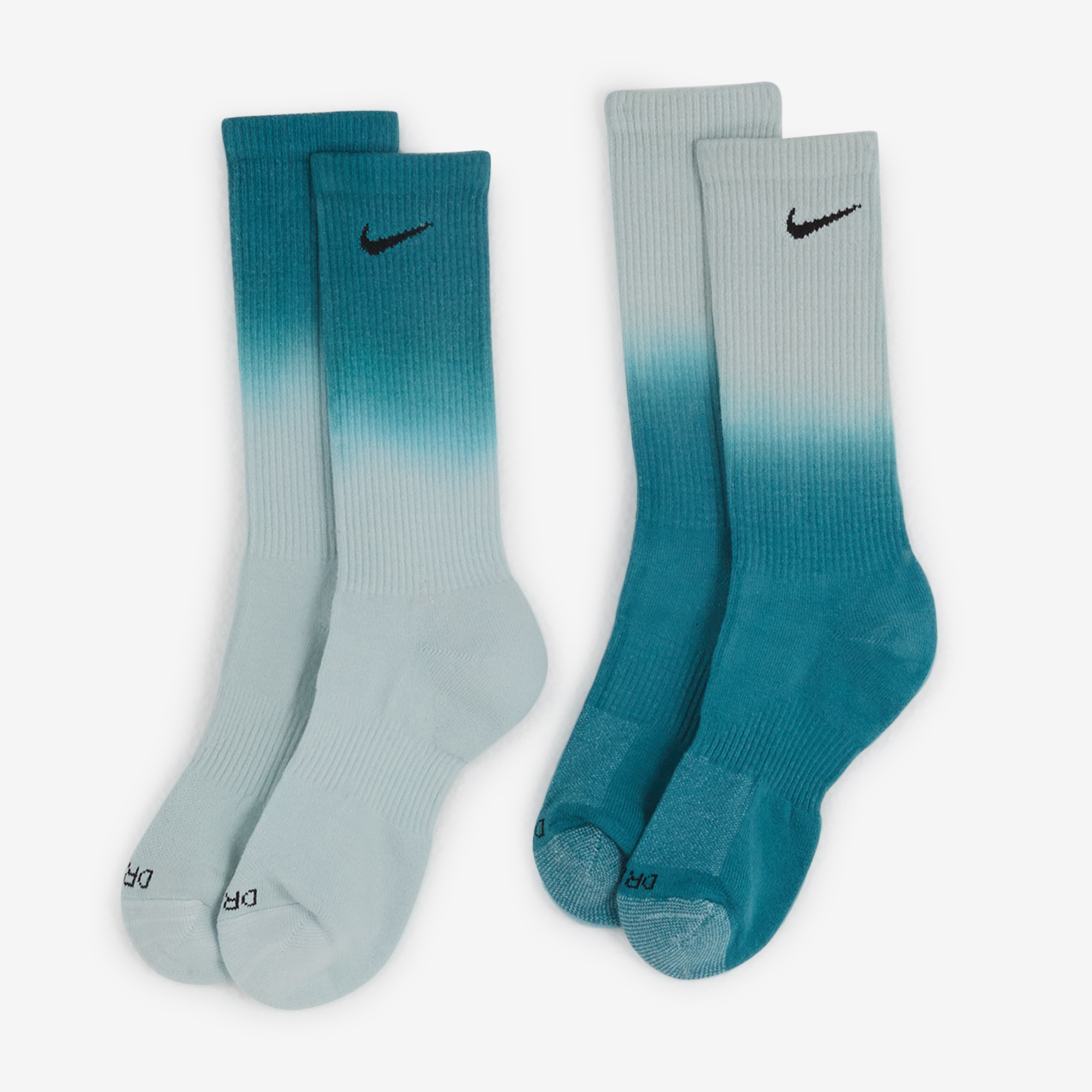 NIKE Chaussettes vert-jaune, 2 pièces vert 43-46, vert, 43-46