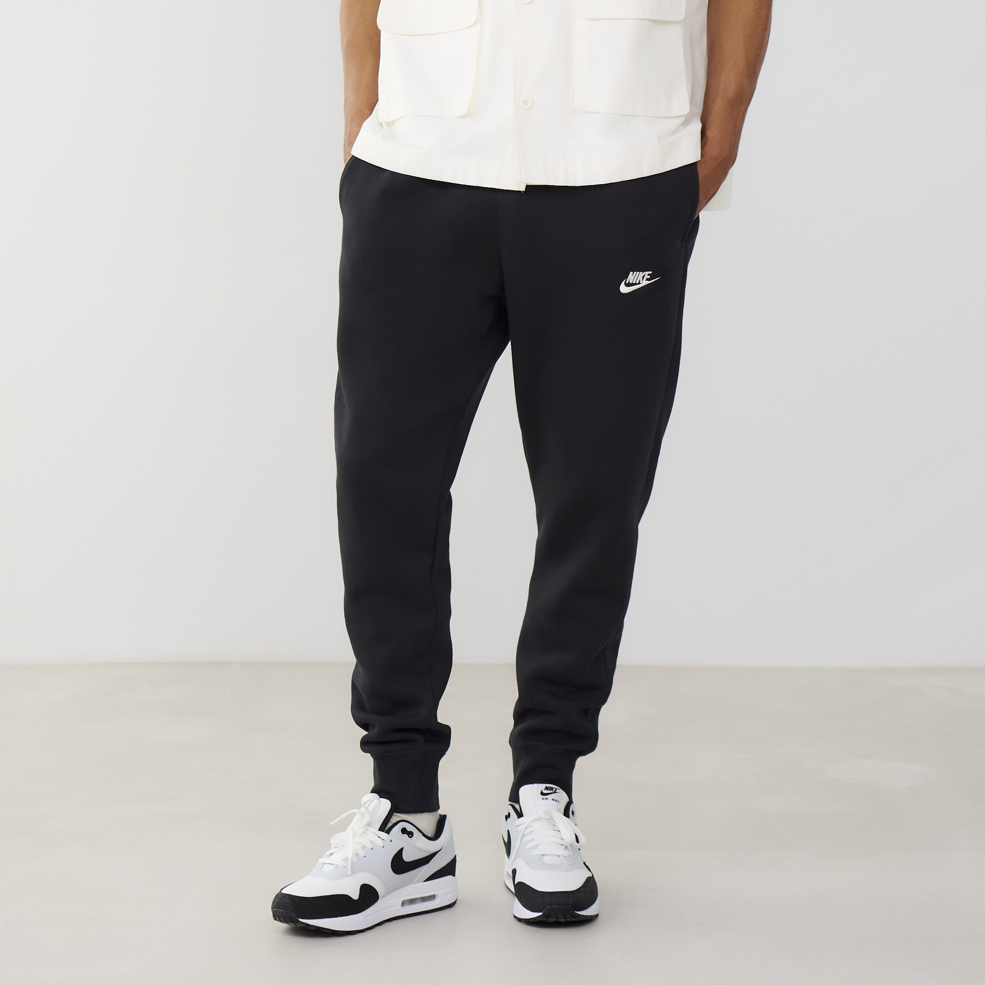 NIKE PANT JOGGER CLUB BLACK - TROUSERS MEN