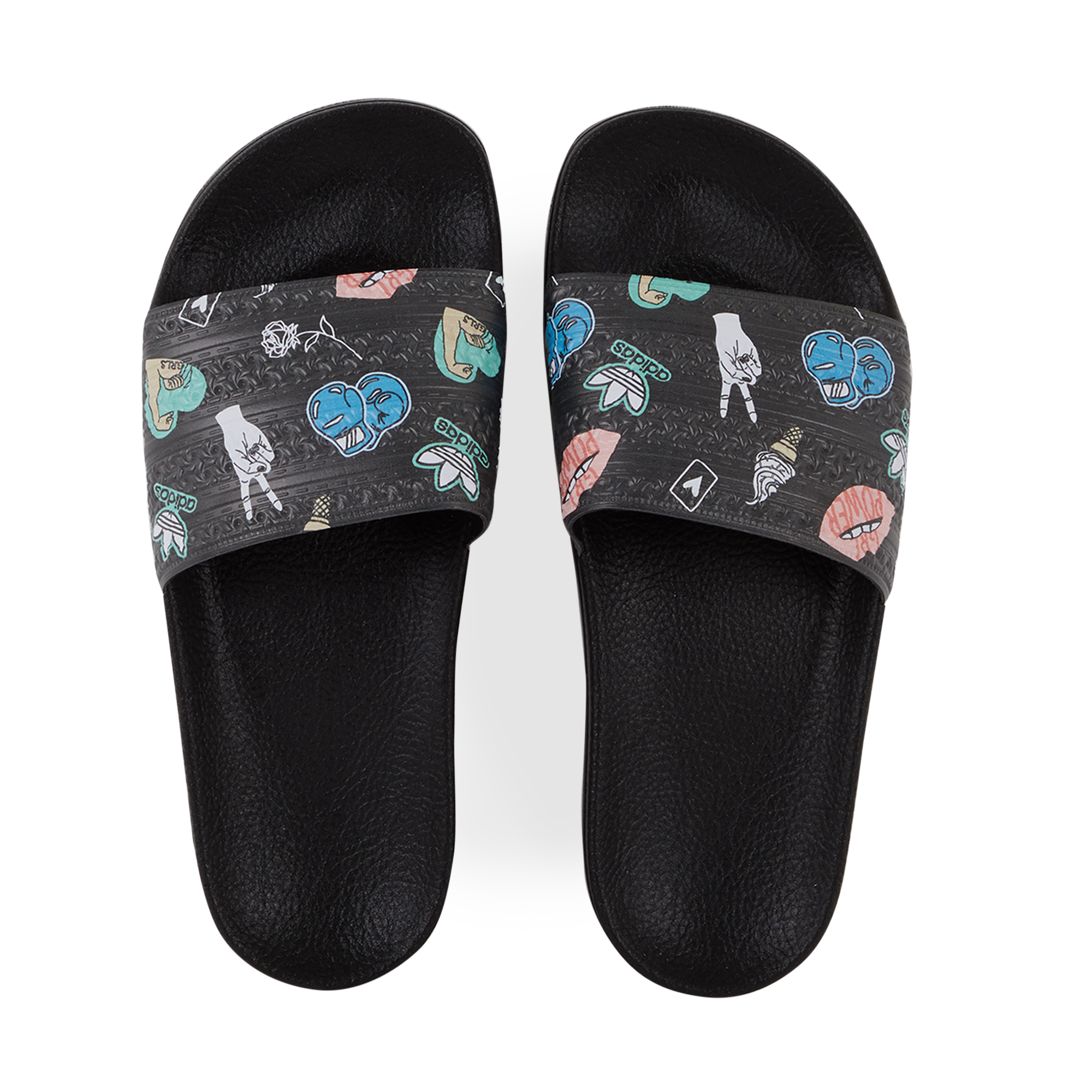 Adilette Icons Noir/multicolore - Enfant -