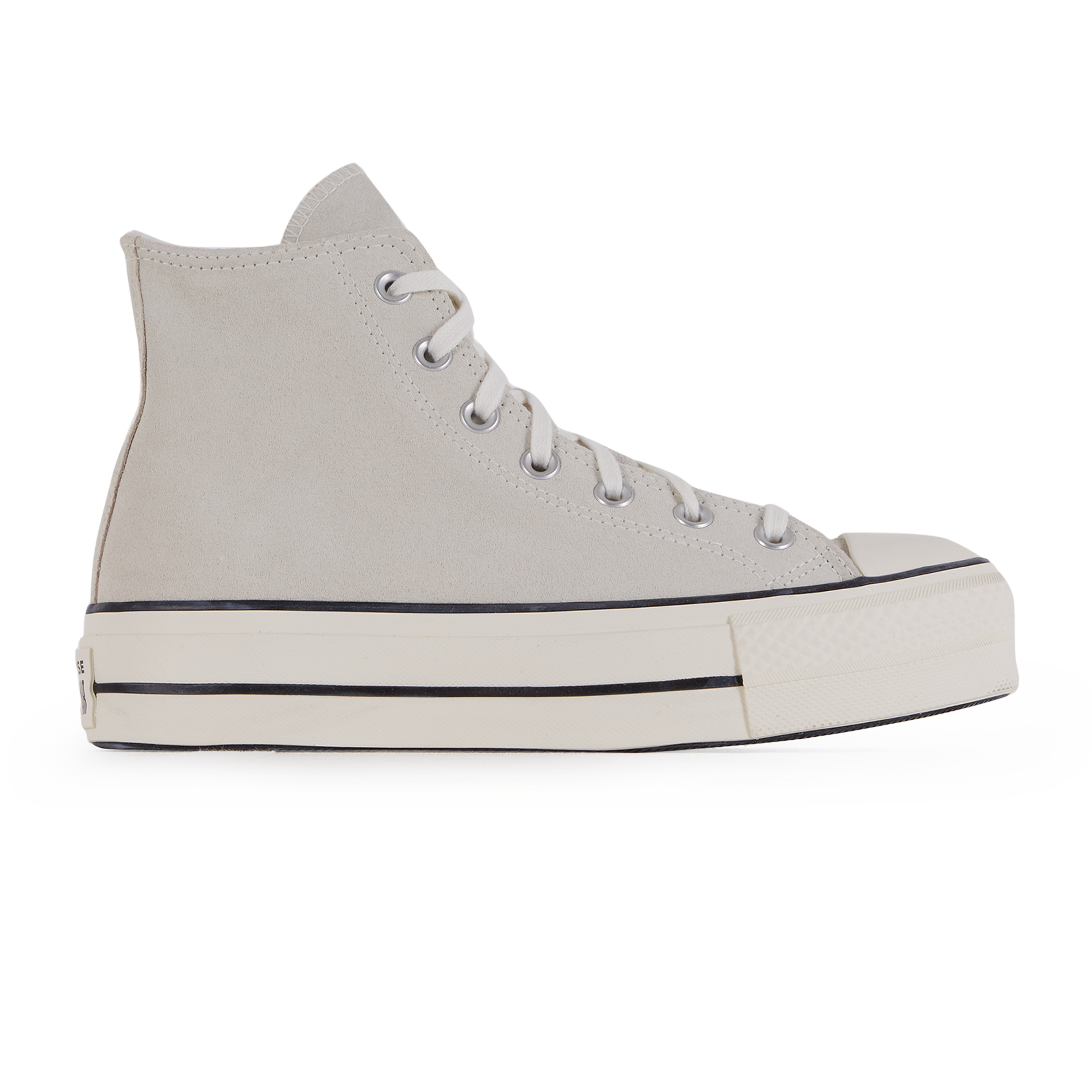 CONVERSE CHUCK TAYLOR ALL STAR LIFT HI SUEDE SNEAKERS FEMME BEIGE LACETS Courir