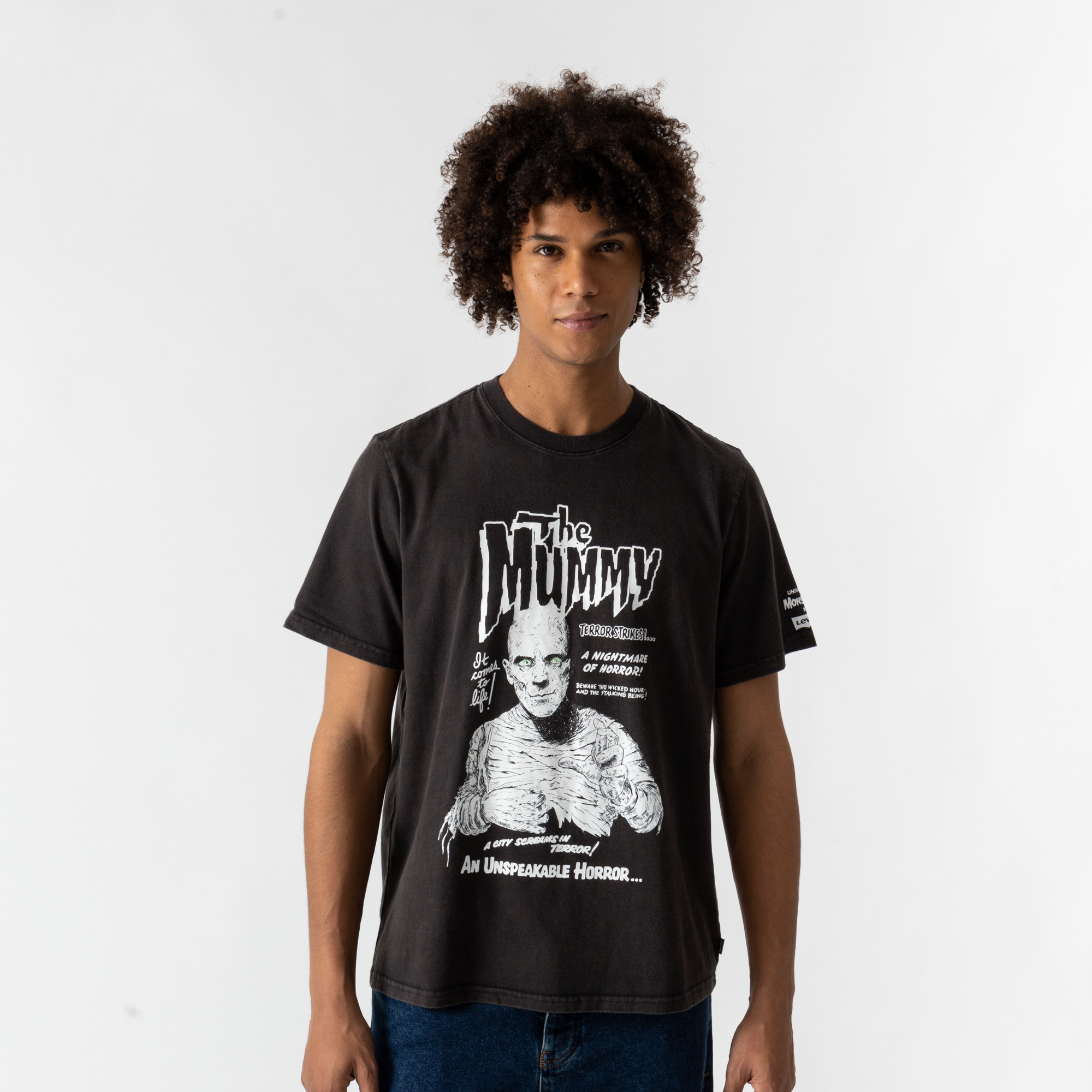 Tee Shirt Ss Monsters Mummy Noir/blanc