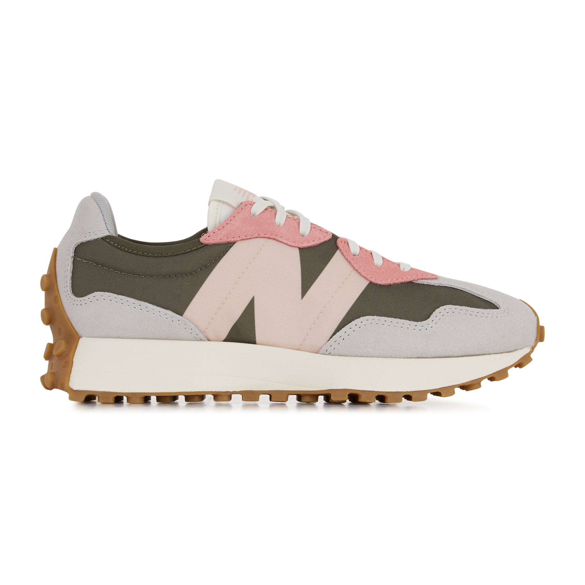 schildpad volleybal uitroepen NEW BALANCE 327 KAKI GREY/PINK - SNEAKERS WOMEN | Courir.com