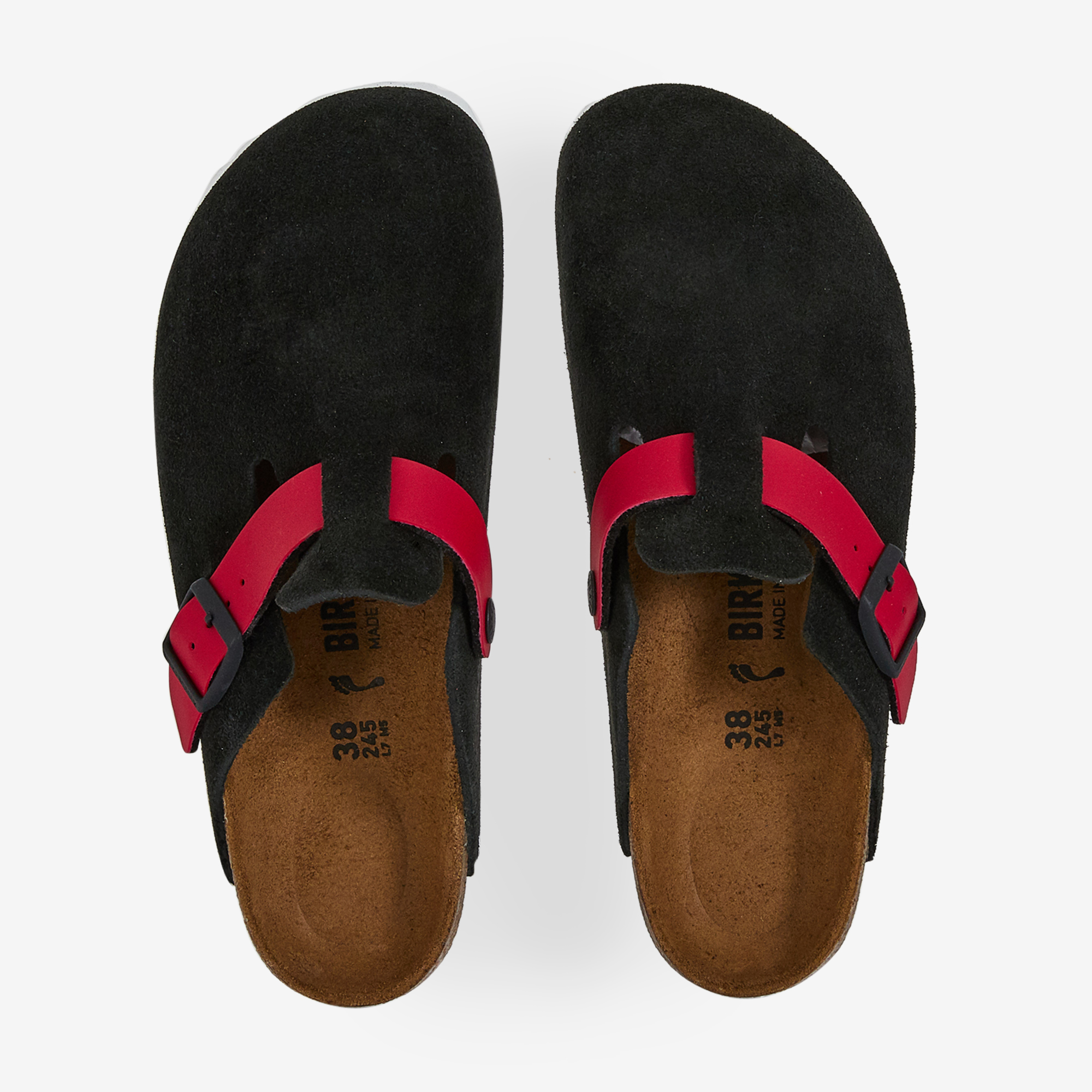 Birkenstock noir cheap et rouge