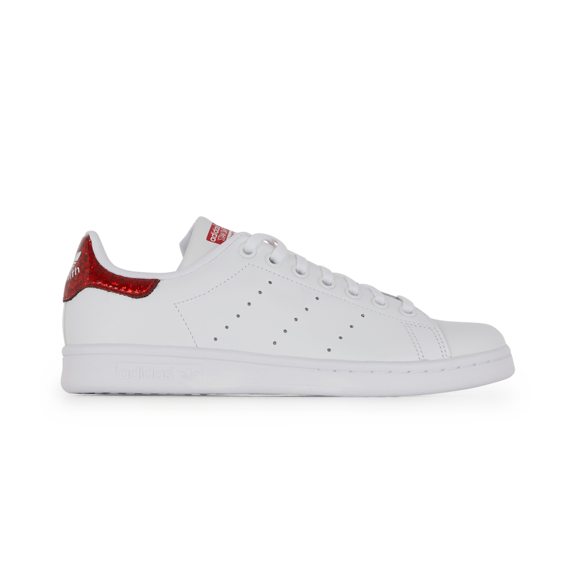 Stan Smith Glitter Adidas Originals Blanc/rouge 36 Unisex