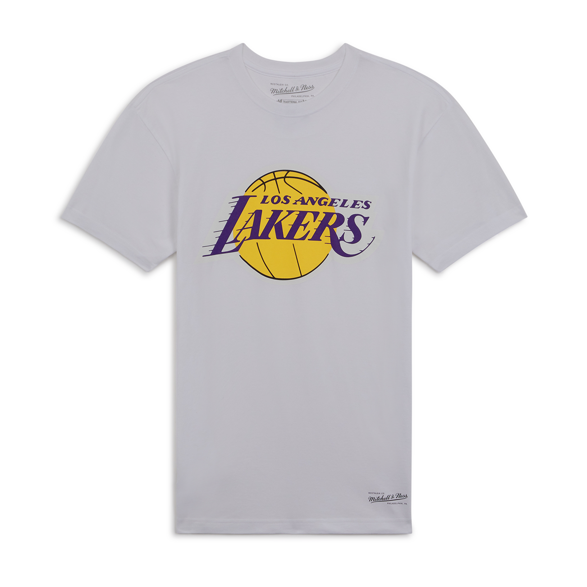 Tee Shirt Lakers Logo Mitchell & Ness Blanc S Male