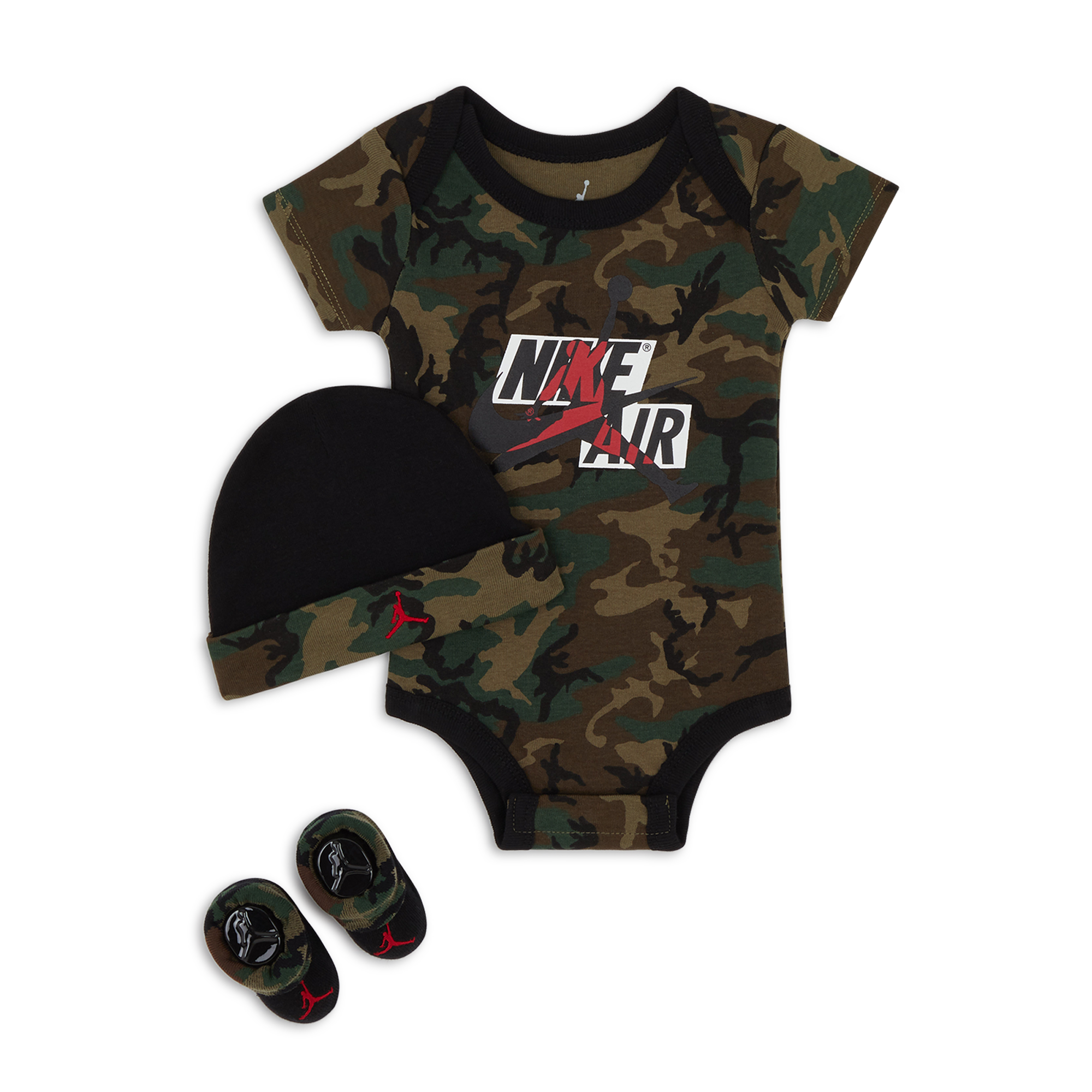 3 Pc Set Mc Jumpman Classic Iii Jordan Camo/rouge/noir S Unisex