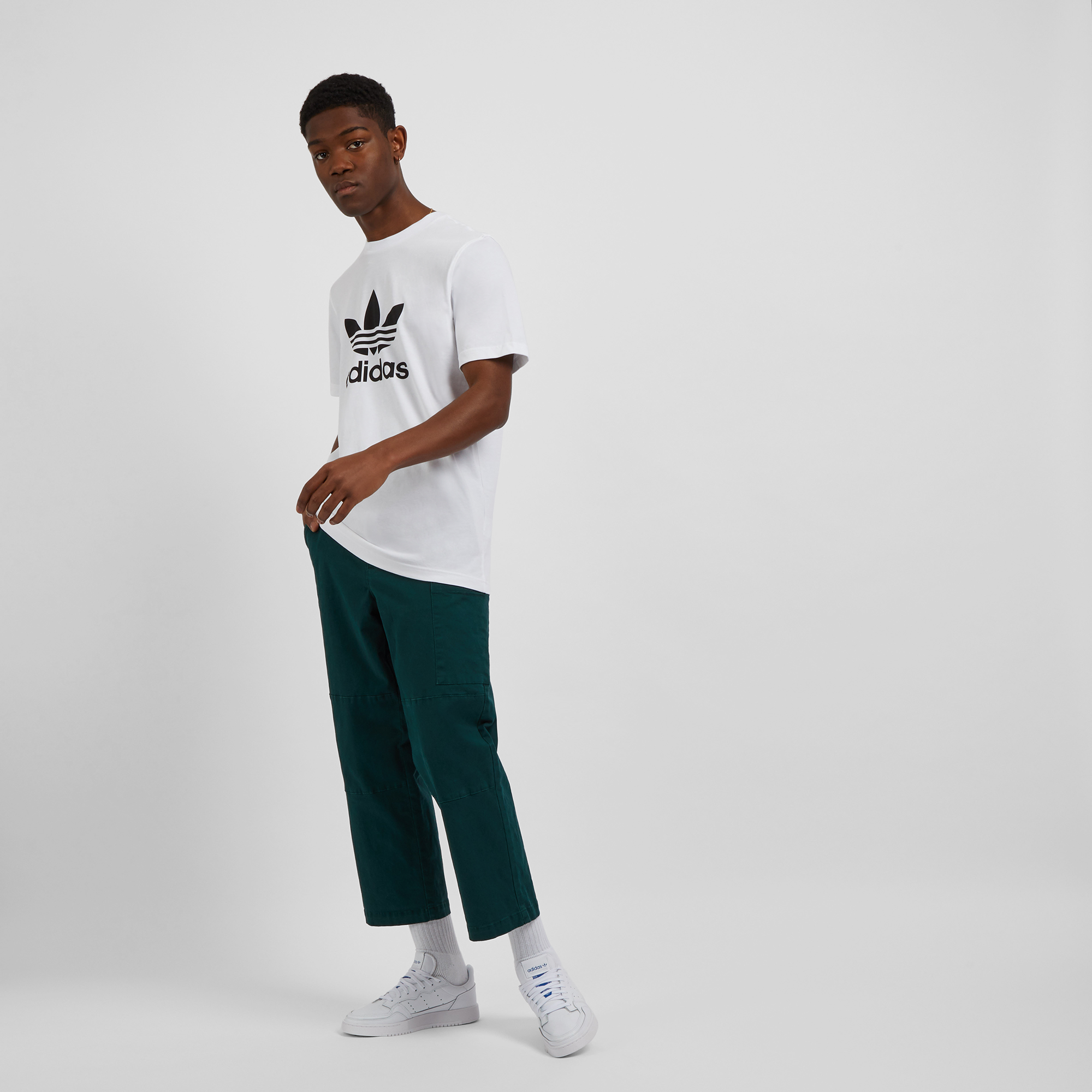 Tee Trefoil Classique Adidas Originals Blanc L Male