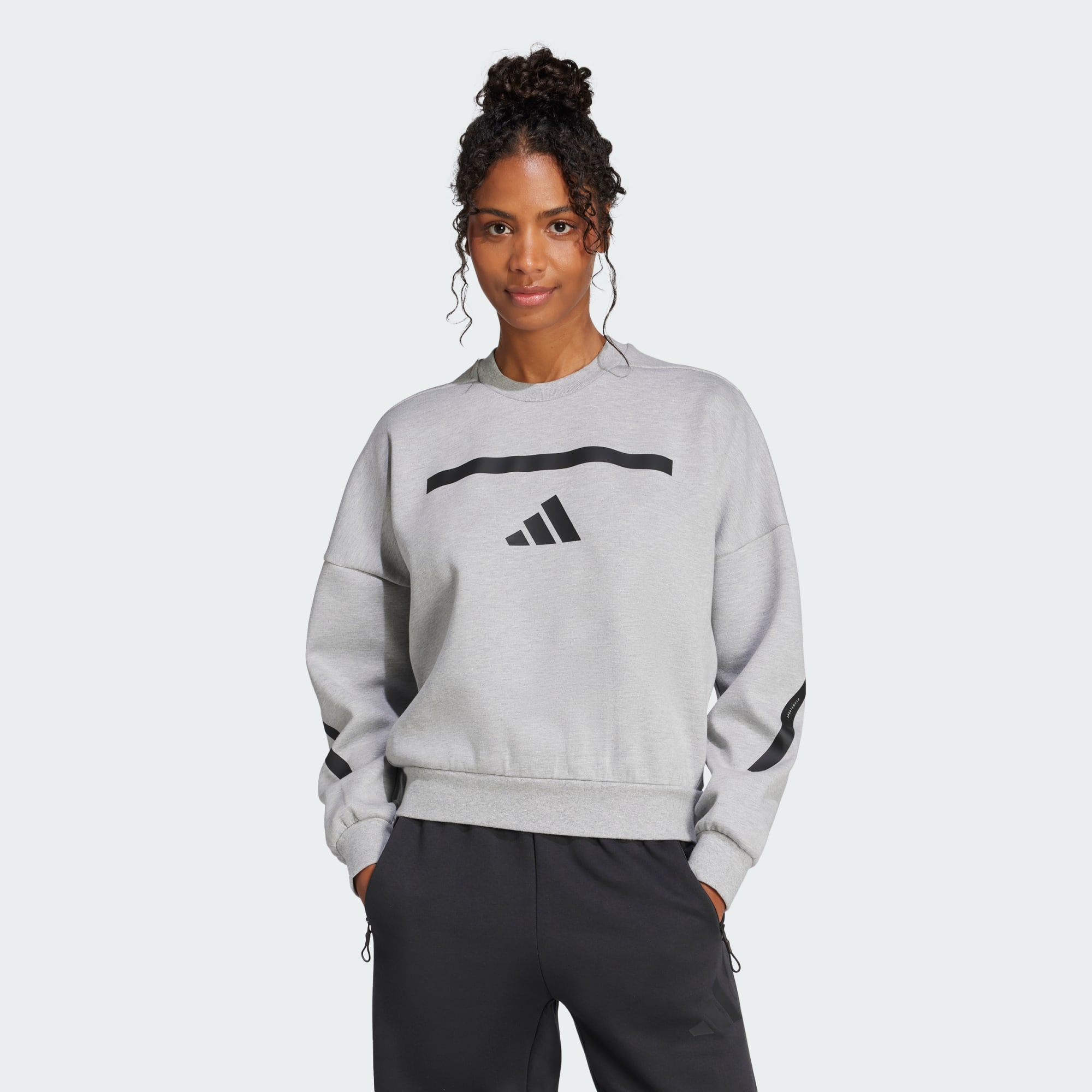 ADIDAS ORIGINALS adidas Z.N.E. Sweatshirt Medium Grey Heather