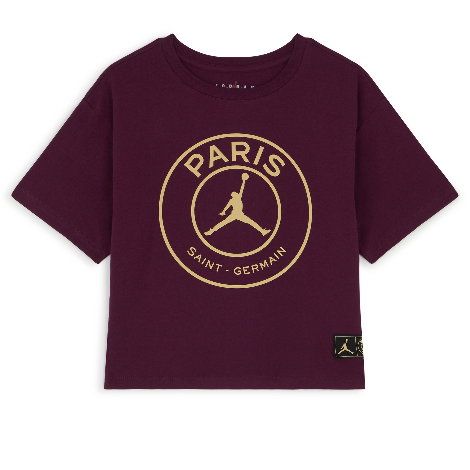 Psg Logo Boxy Tee Jordan Violet/noir/or 10/12 Ans Unisex