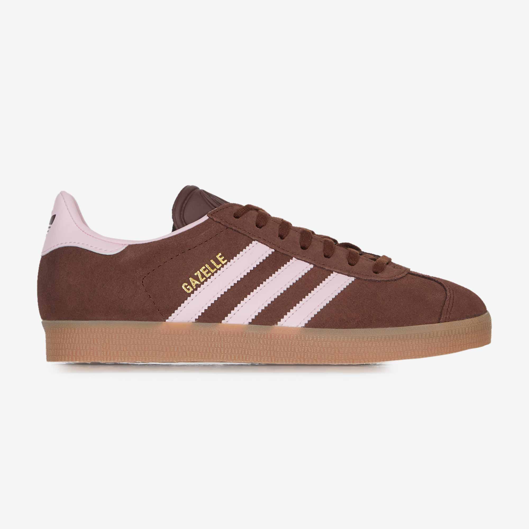 ADIDAS ORIGINALS GAZELLE SNEAKERS FEMME MARRON ROSE LACETS Courir