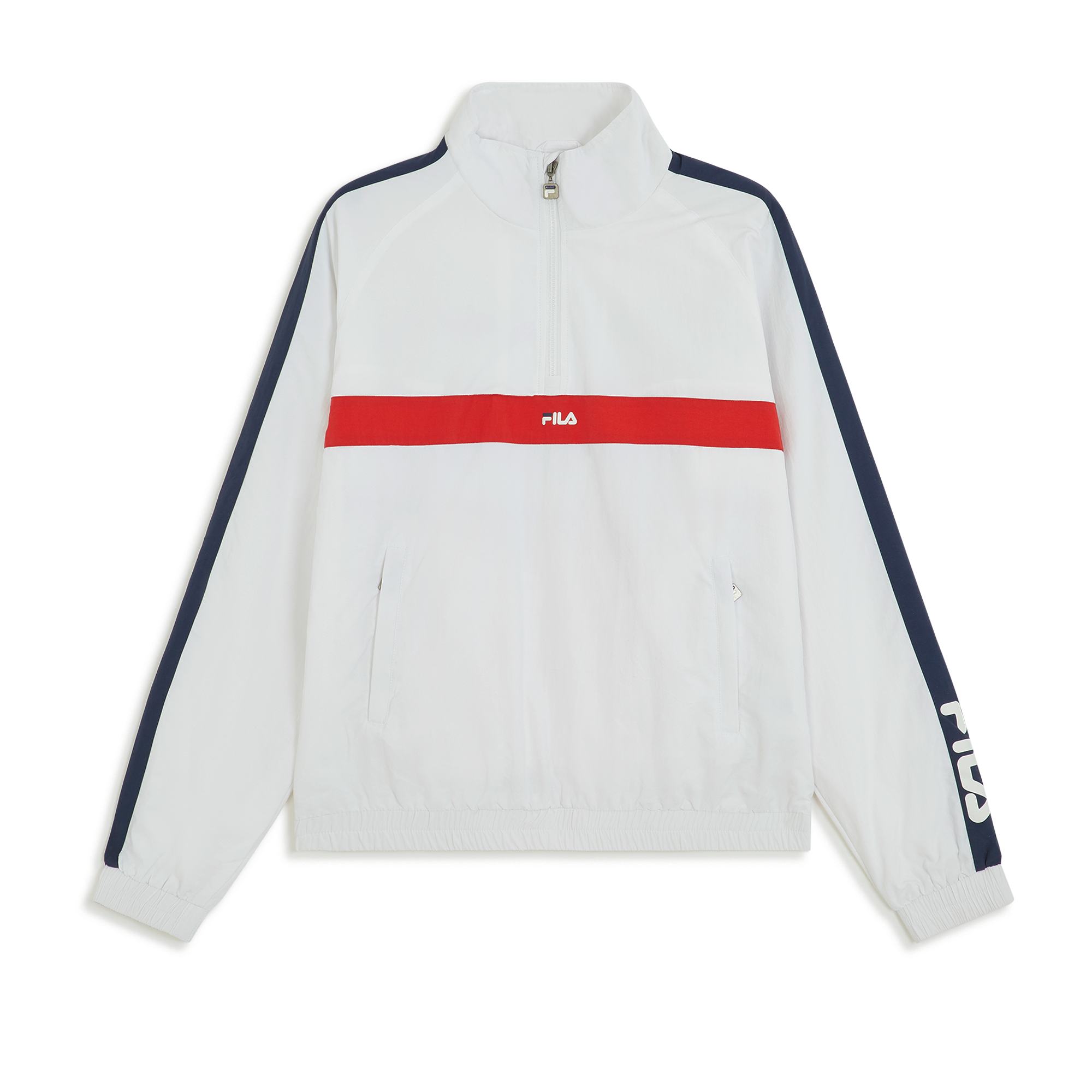 Veste Demi Zip Woven Fila Blanc/marine/rouge S Male