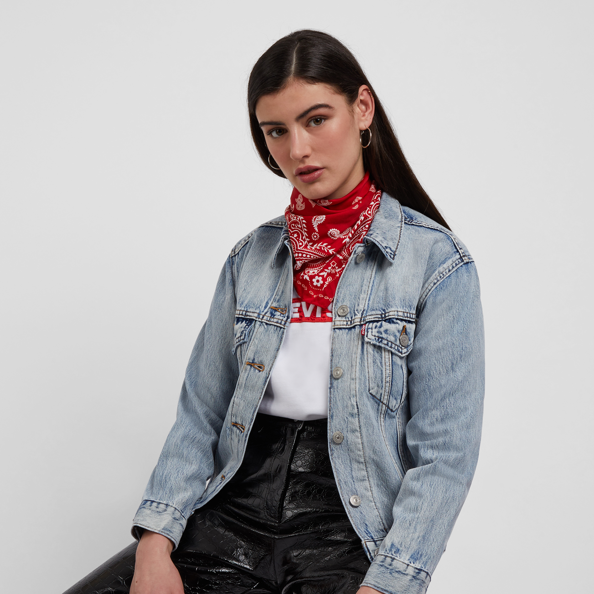 Veste Ex Boyfriend Trucker Levis Light Denim M Female