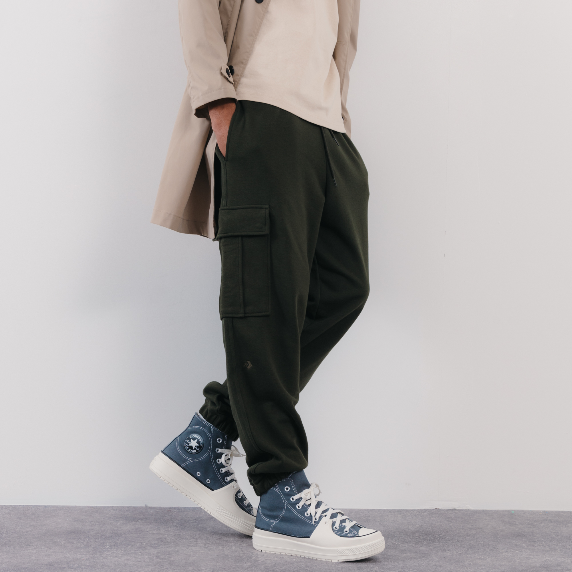 Pant Cargo Knit Kaki