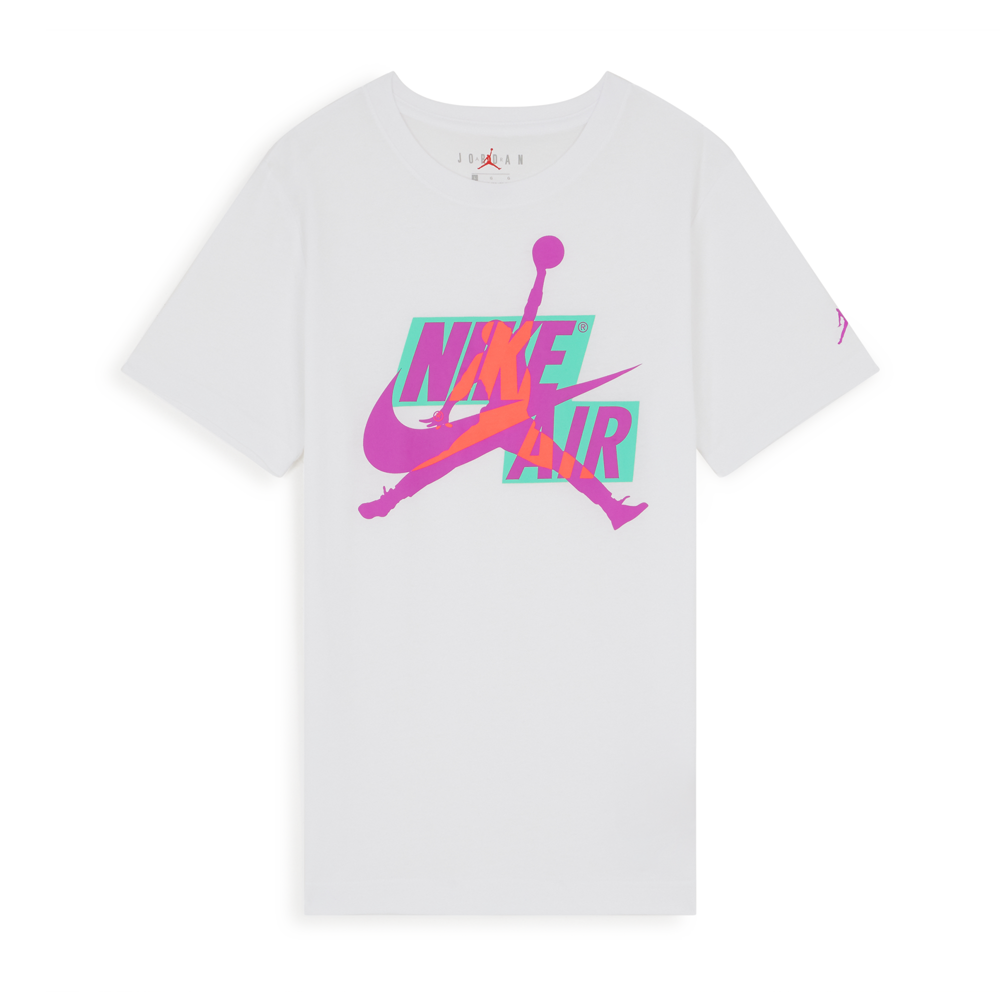 Jumpman Classic Iii Tee Jordan Blanc/violet/vert 10/12 Ans Unisex
