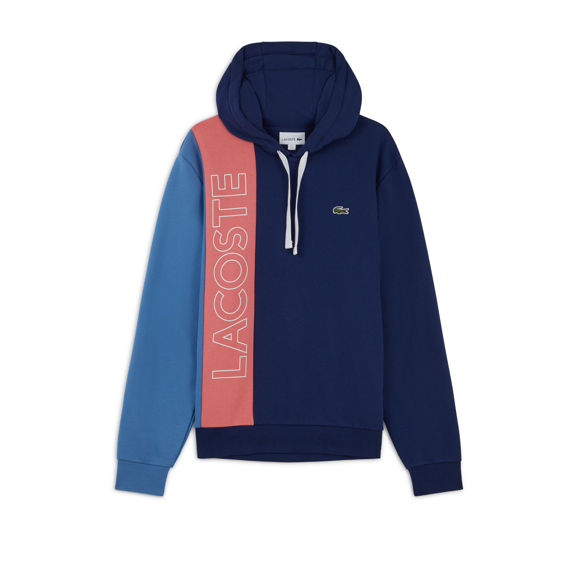 Hoodie Tricolore Small Logo Bleu/marine/corail