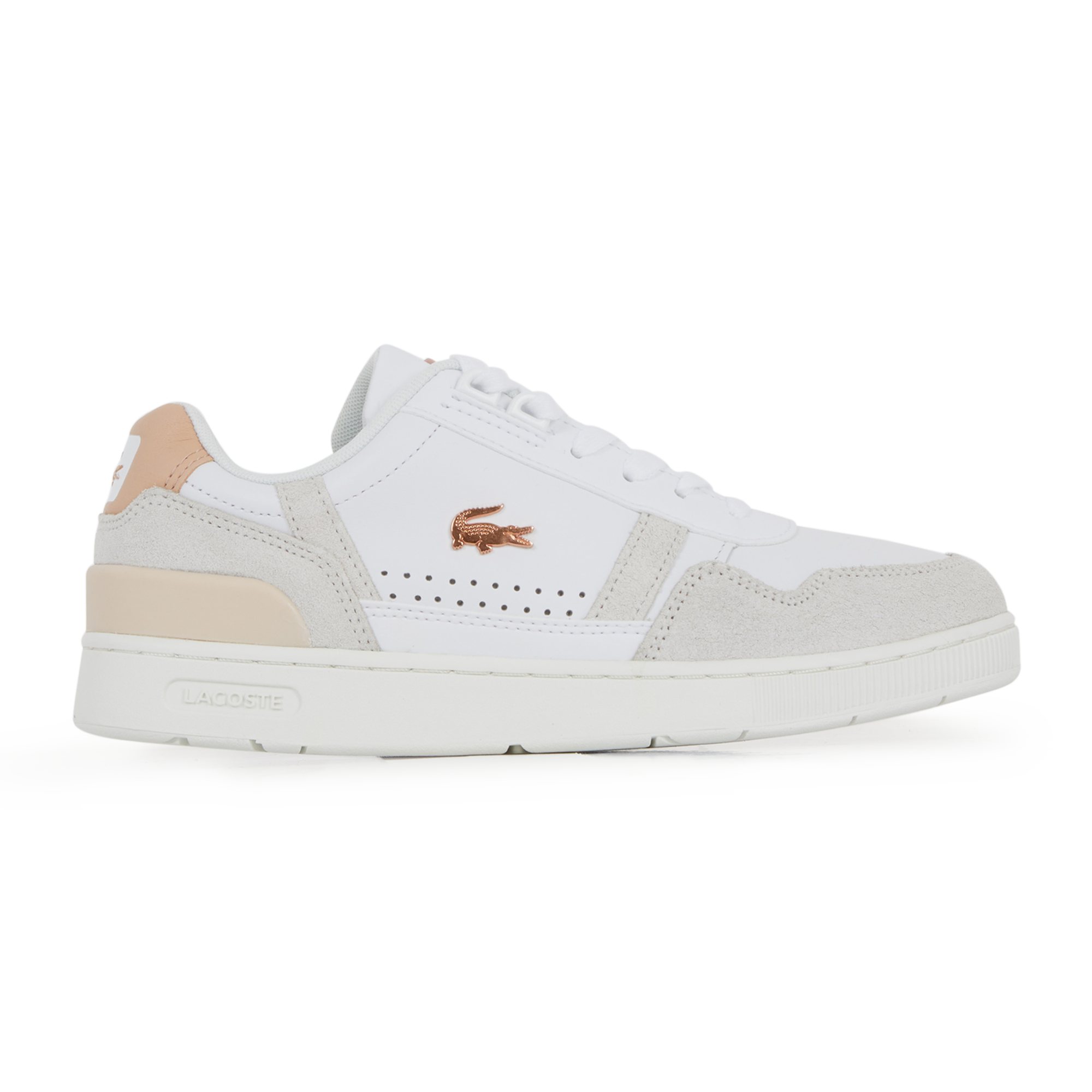 LACOSTE T-CLIP ROSE/BLANC - SNEAKERS FEMME