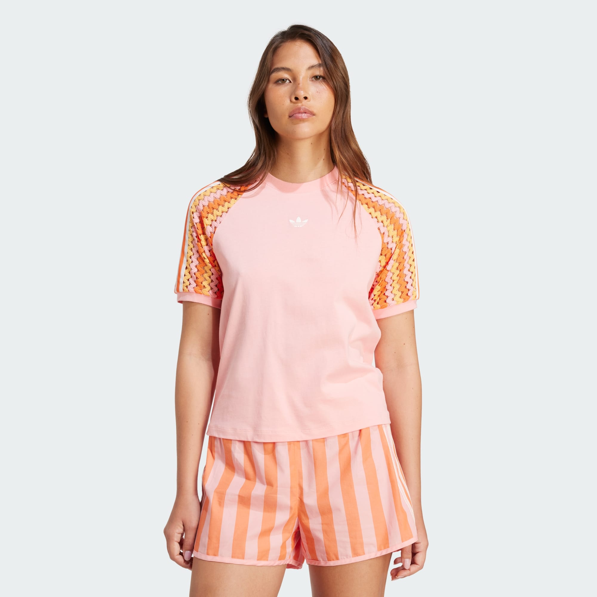 Tシャツ・カットソー ADIDAS Originals Summer Glow Cali Tee 5FT1583 adidas Originals Summer Glow Cali White T-Shirt | Zumiez