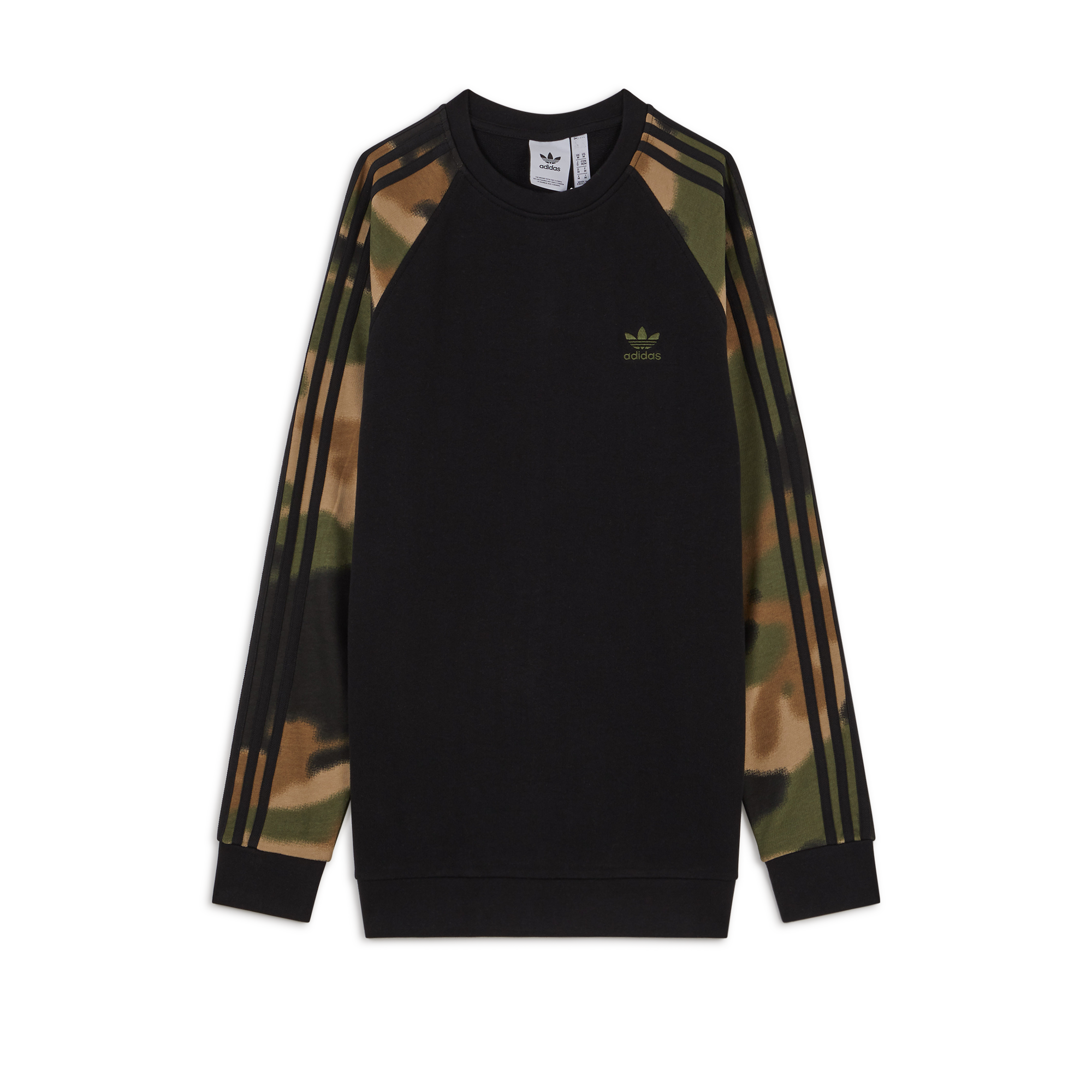 Sweat Crewneck Camo Noir/kaki