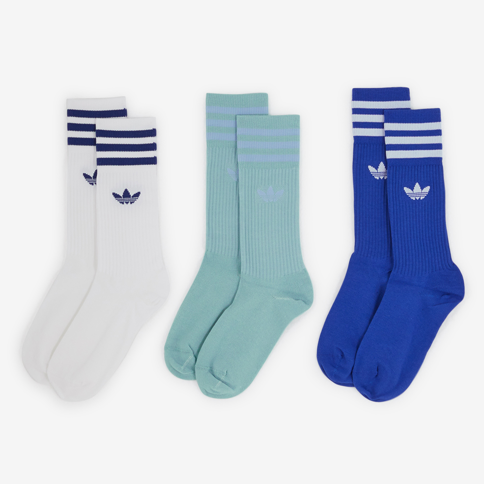 ADIDAS ORIGINALS CHAUSSETTES X3 CREW TREFOIL BLANC/MULTICOLORE - CHAUSSETTE  MIXTE