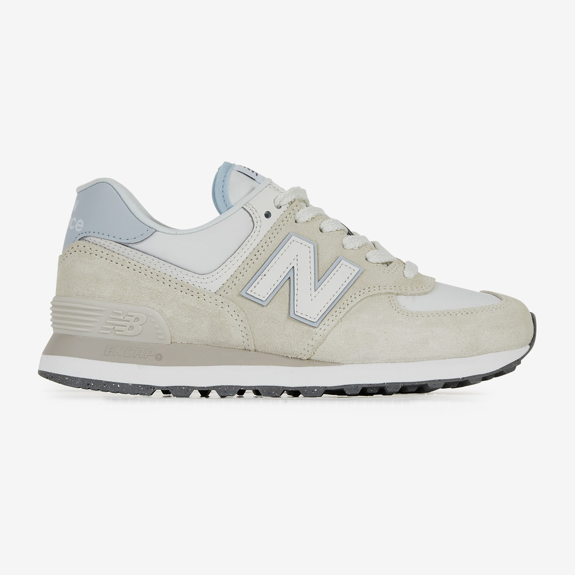 NEW BALANCE 574 SNEAKERS FEMME BEIGE BLEU LACETS Courir