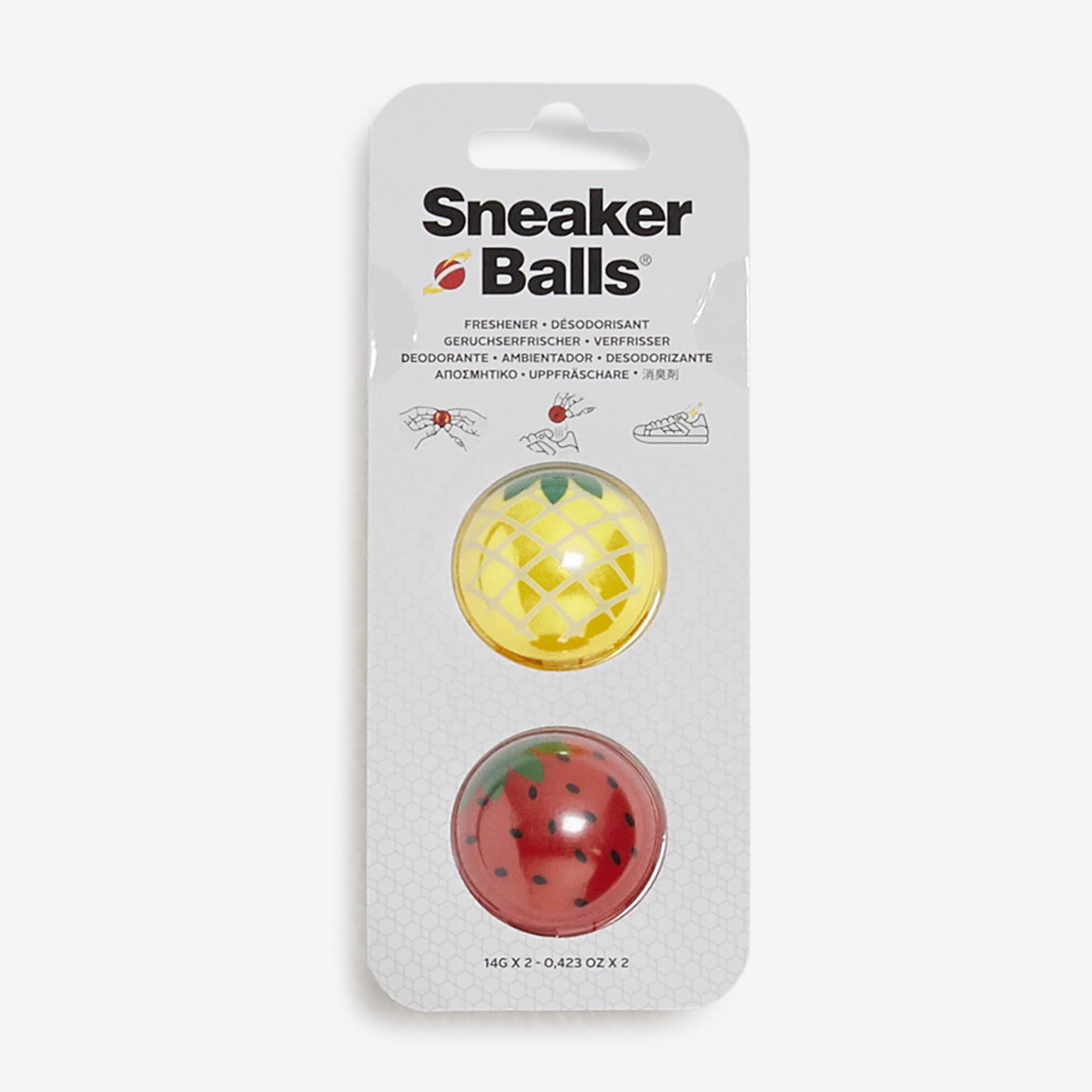 sneaker balls desodorisantes fraise  rouge/jaune
