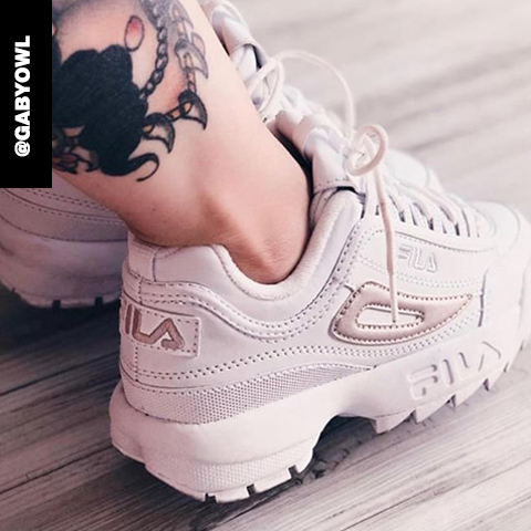 Fila disruptor blanche et doré discount