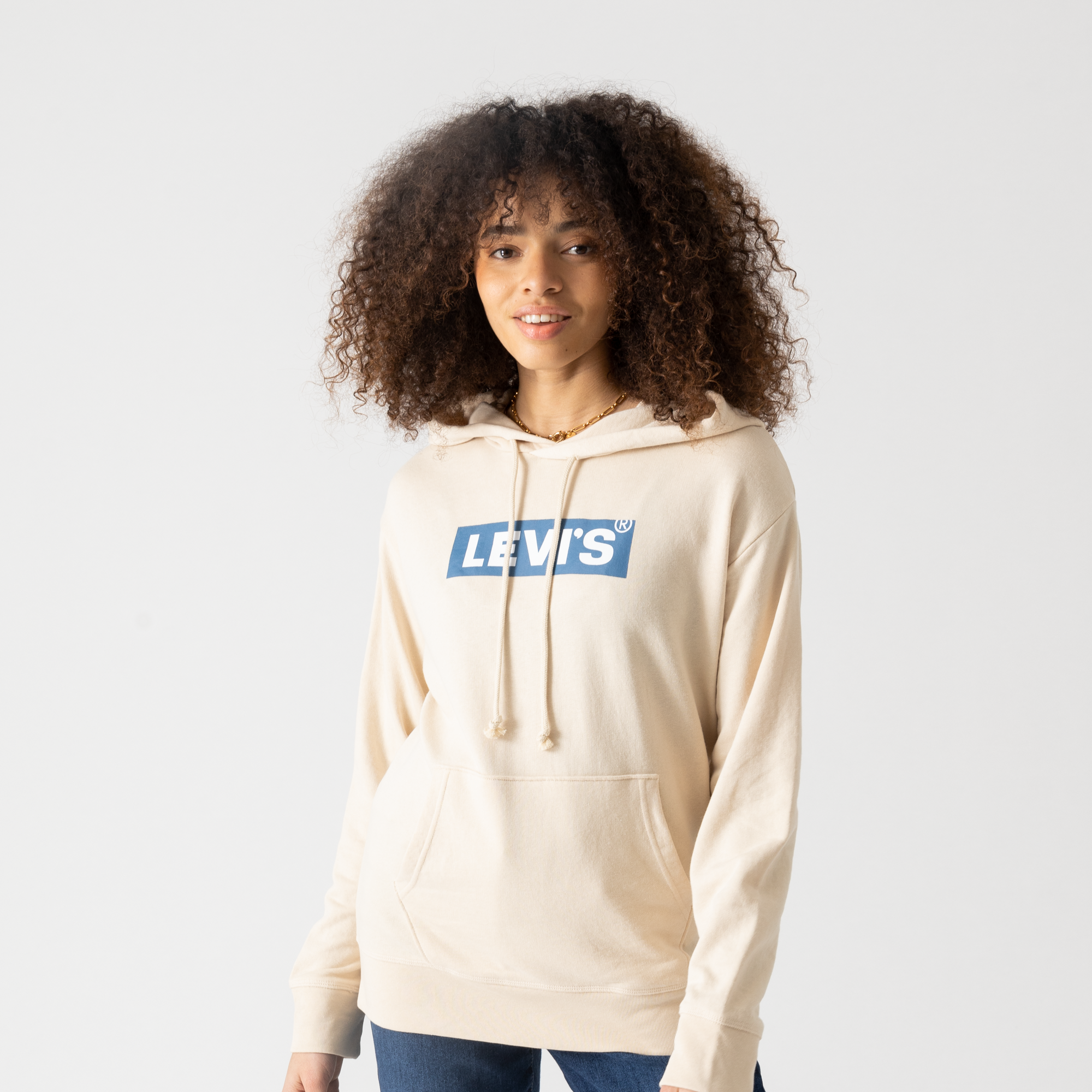 Hoodie Graphic Standard  Beige/bleu