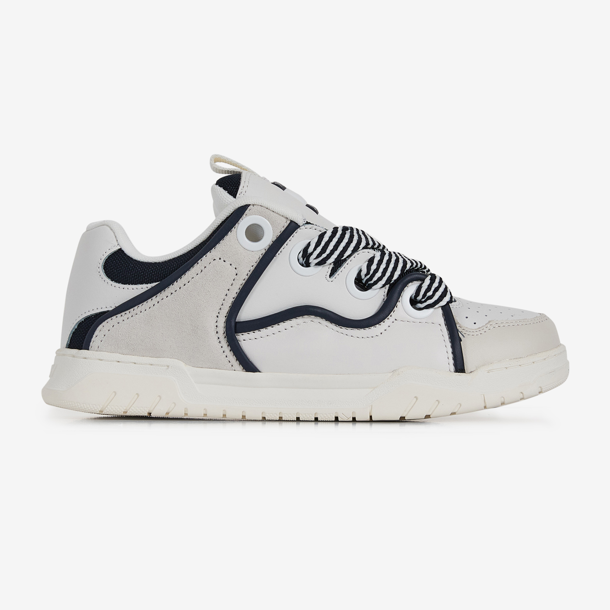 Skate Sneaker Lace Up Blanc/marine