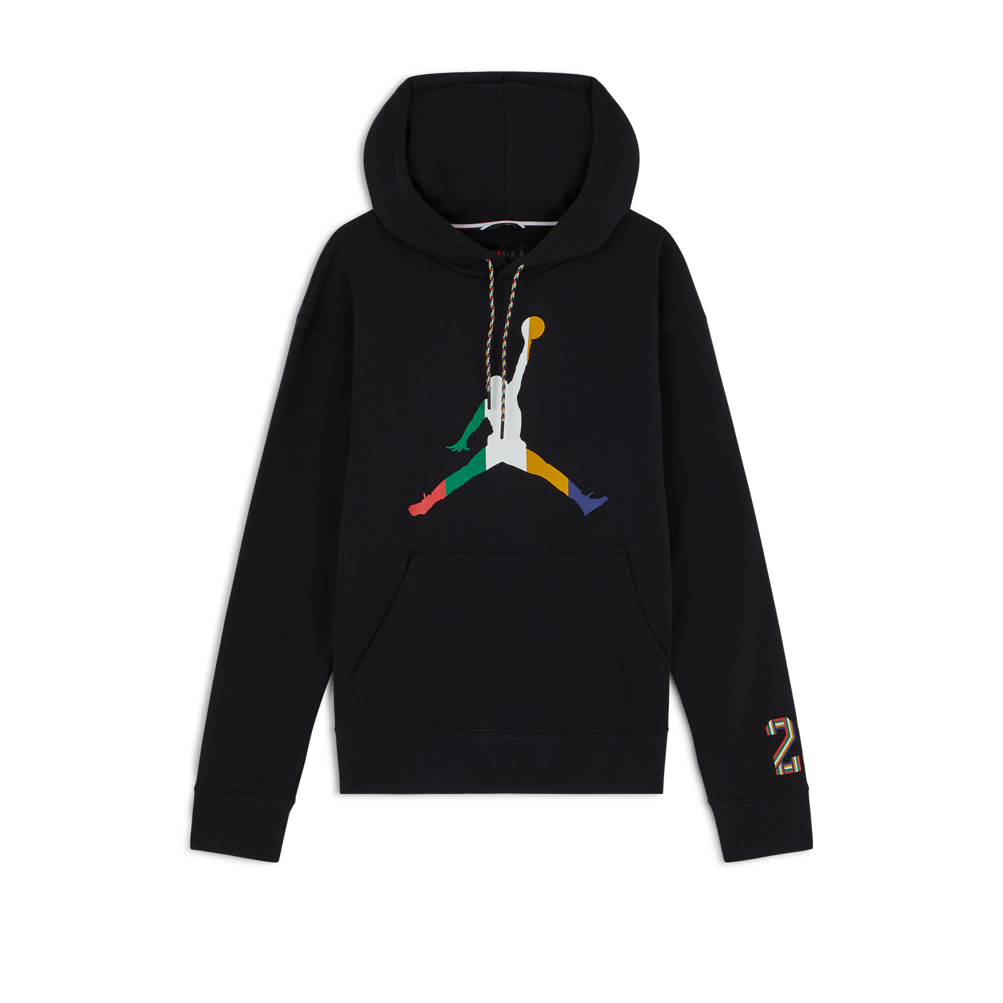 Hoodie Jordan Sport Dna Flc Jordan Noir/orange/vert L Male