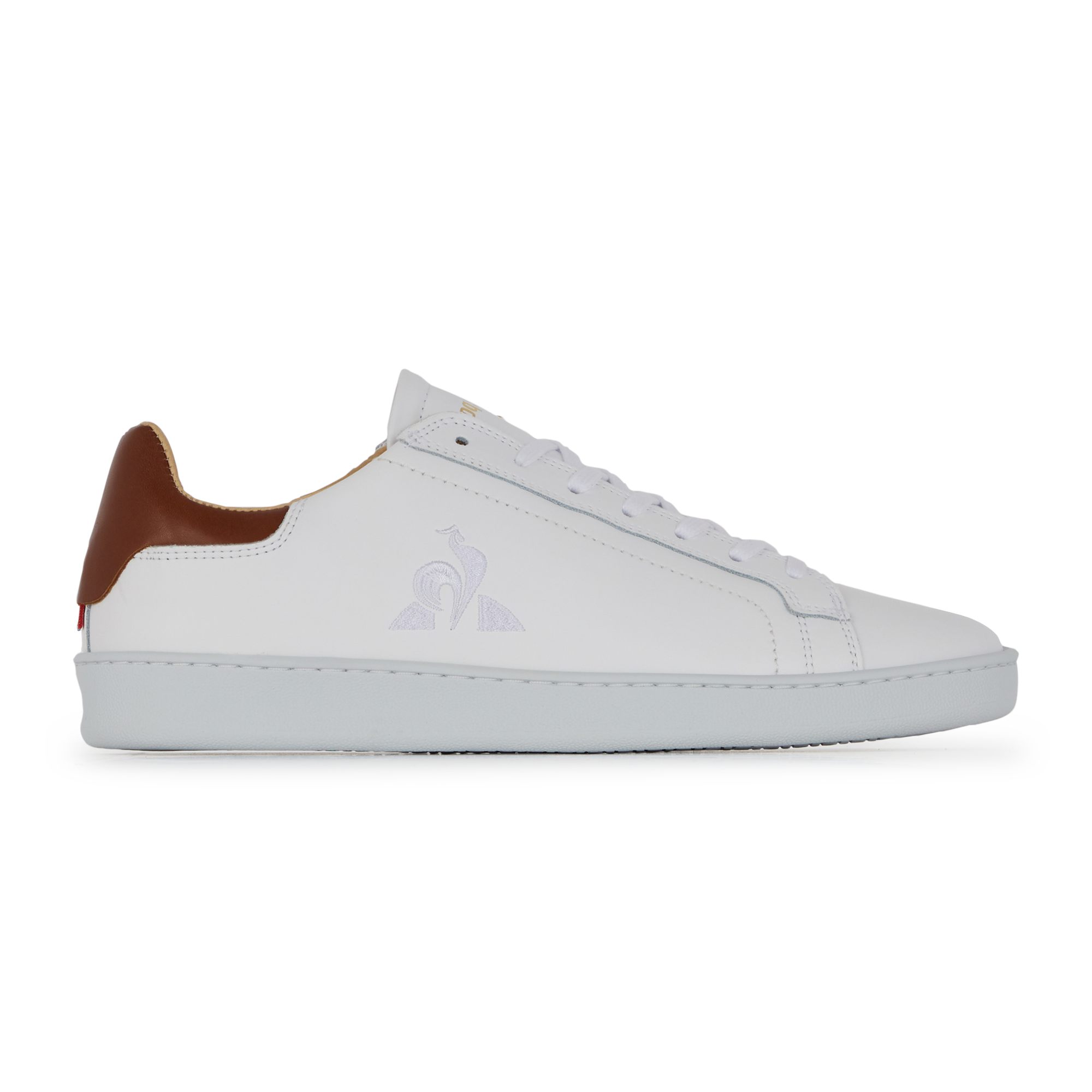 Avantage Leather Logo Le Coq Sportif Blanc/marron 41 Male