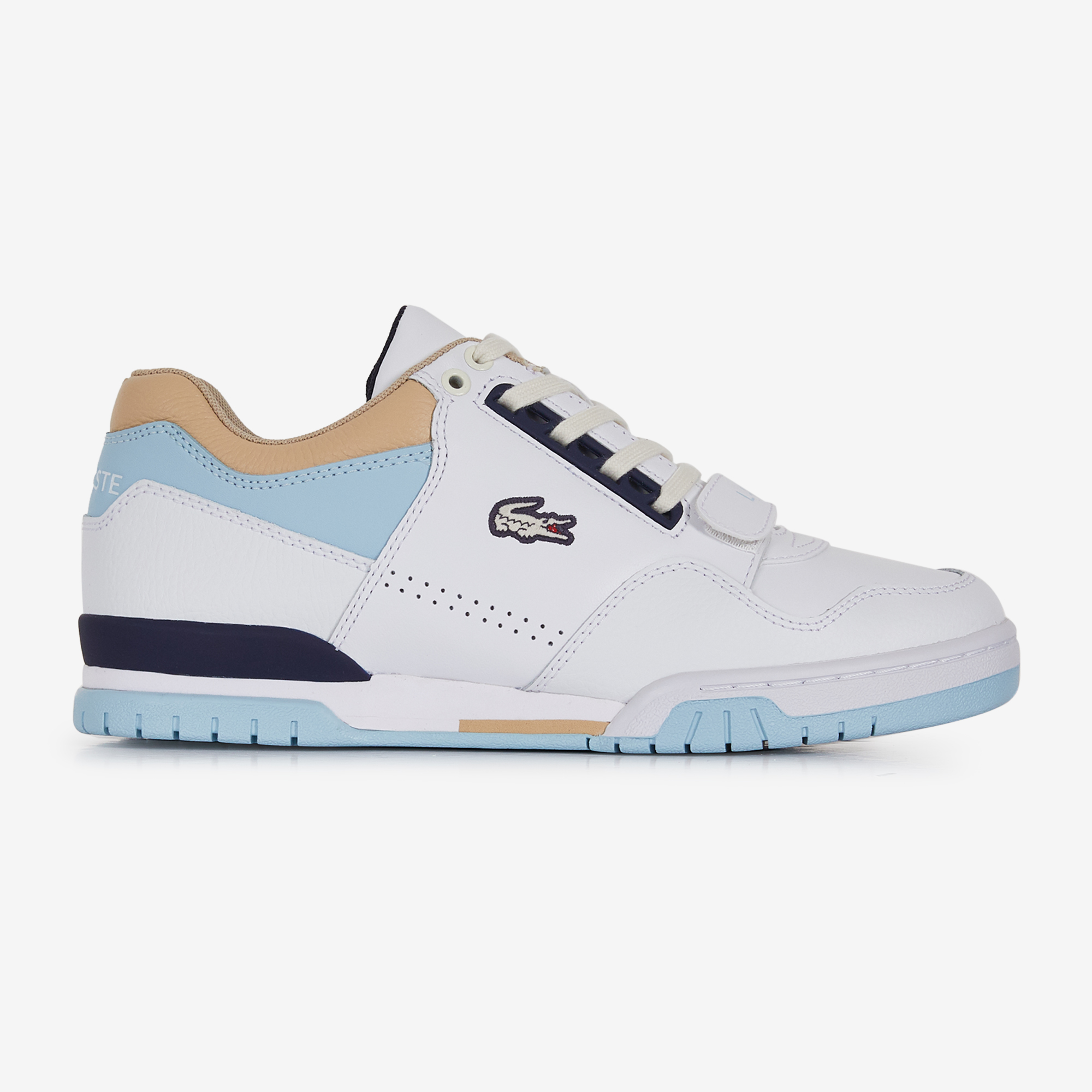 LACOSTE MISSOURI BLANC BLEU SNEAKERS HOMME LACETS Courir