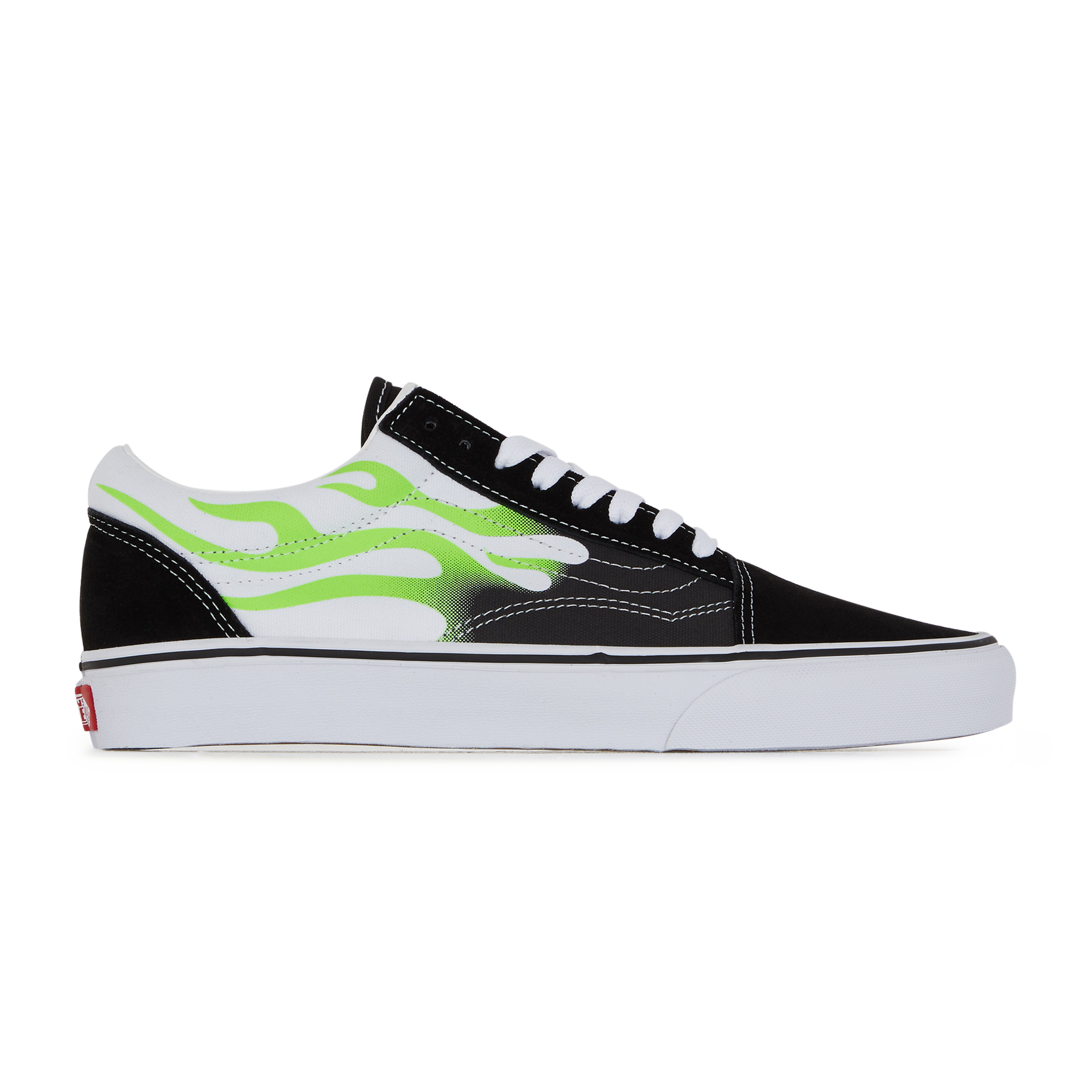 Old Skool Flame Vans Blanc/vert 40 Male