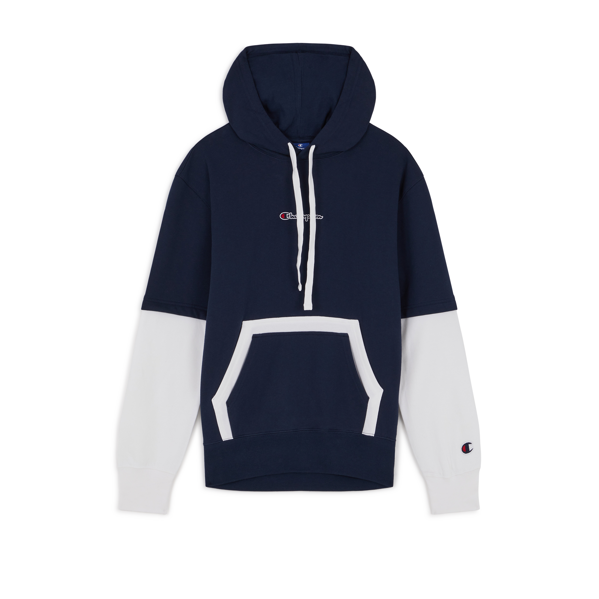 Hoodie 2 In1 Sleeves Marine/blanc