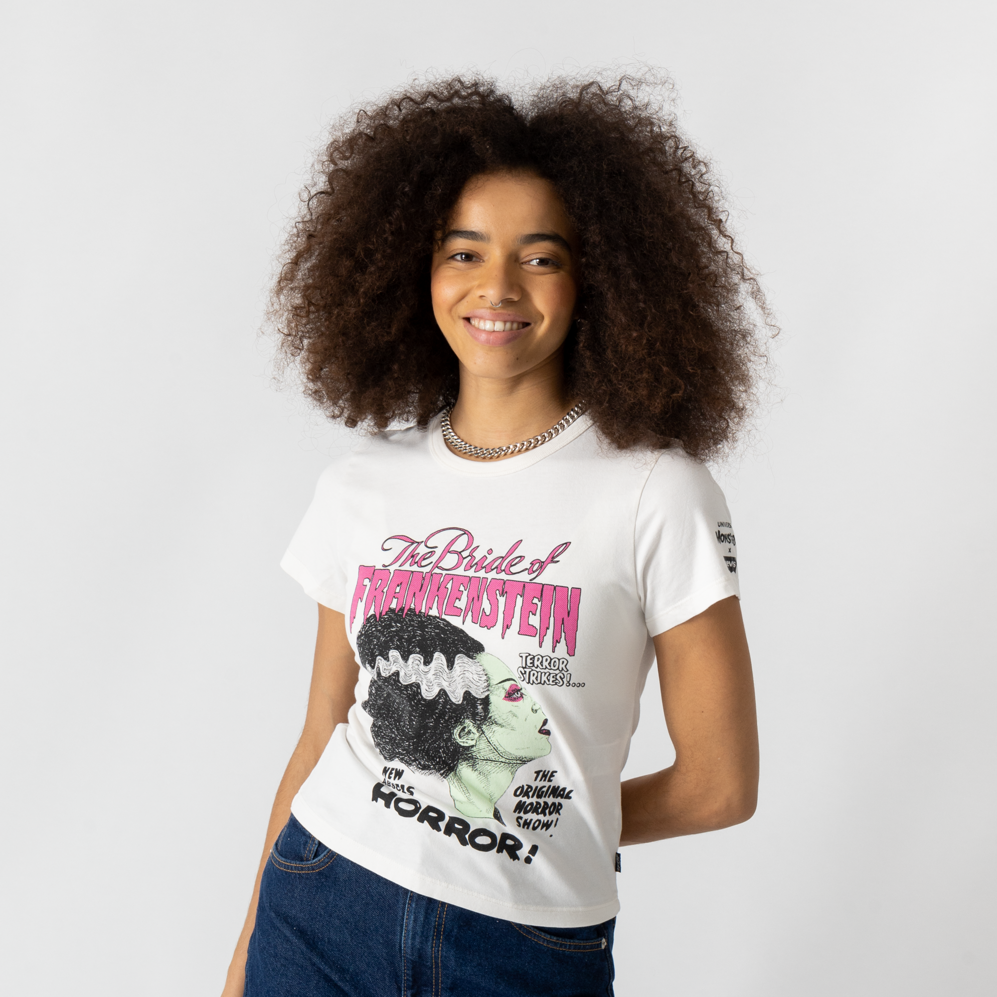 Tee Shirt Ss Monsters Bride Ricky Blanc/multi