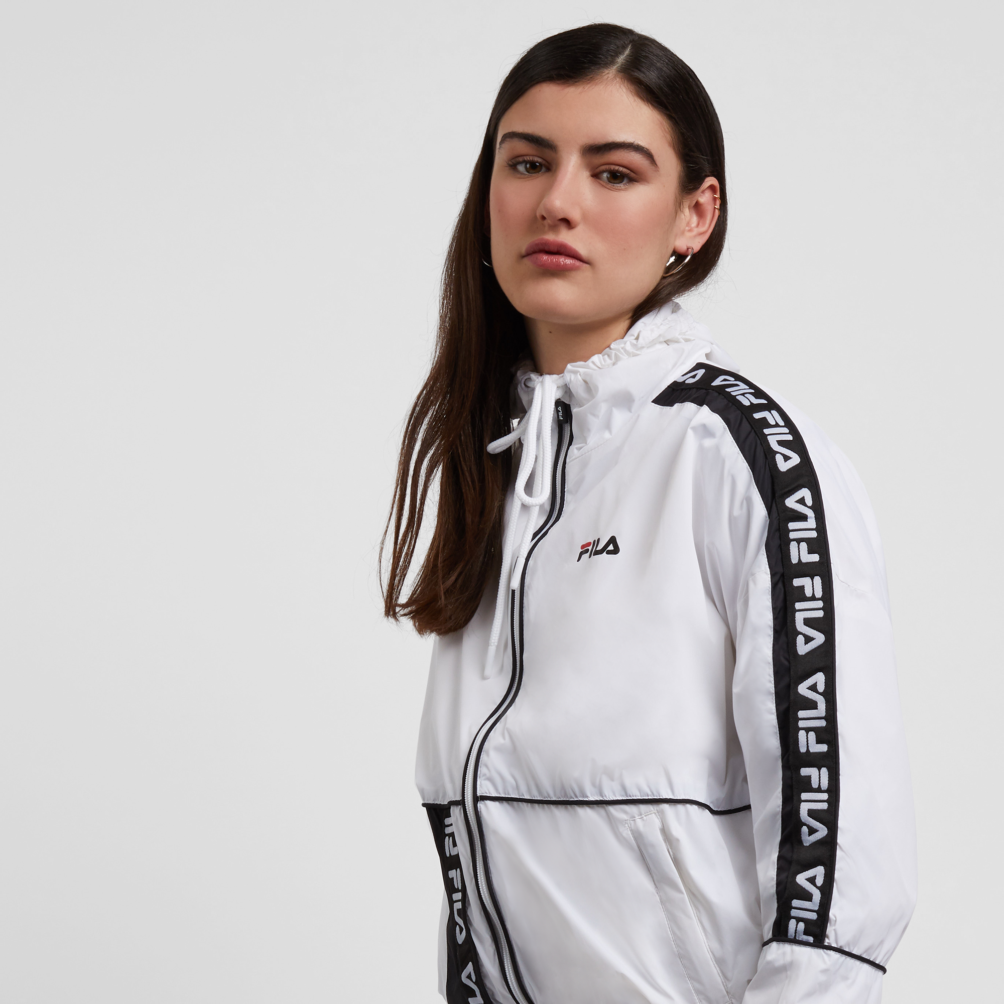 Windrunner Jacket Tale Fila Blanc/noir M Female