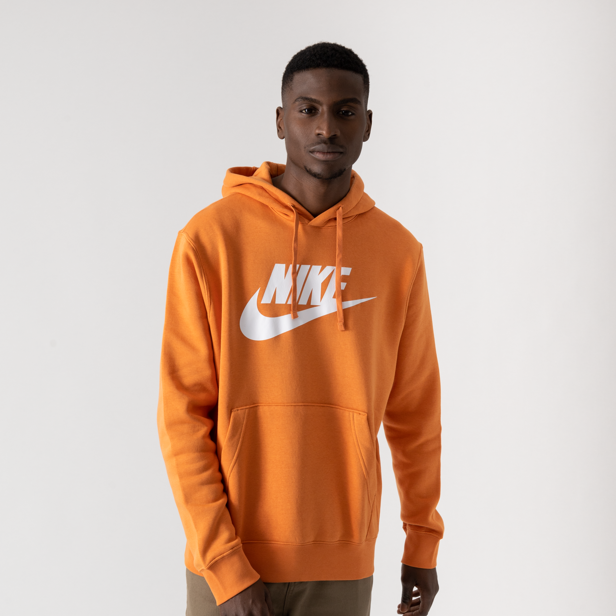 nike club orange hoodie