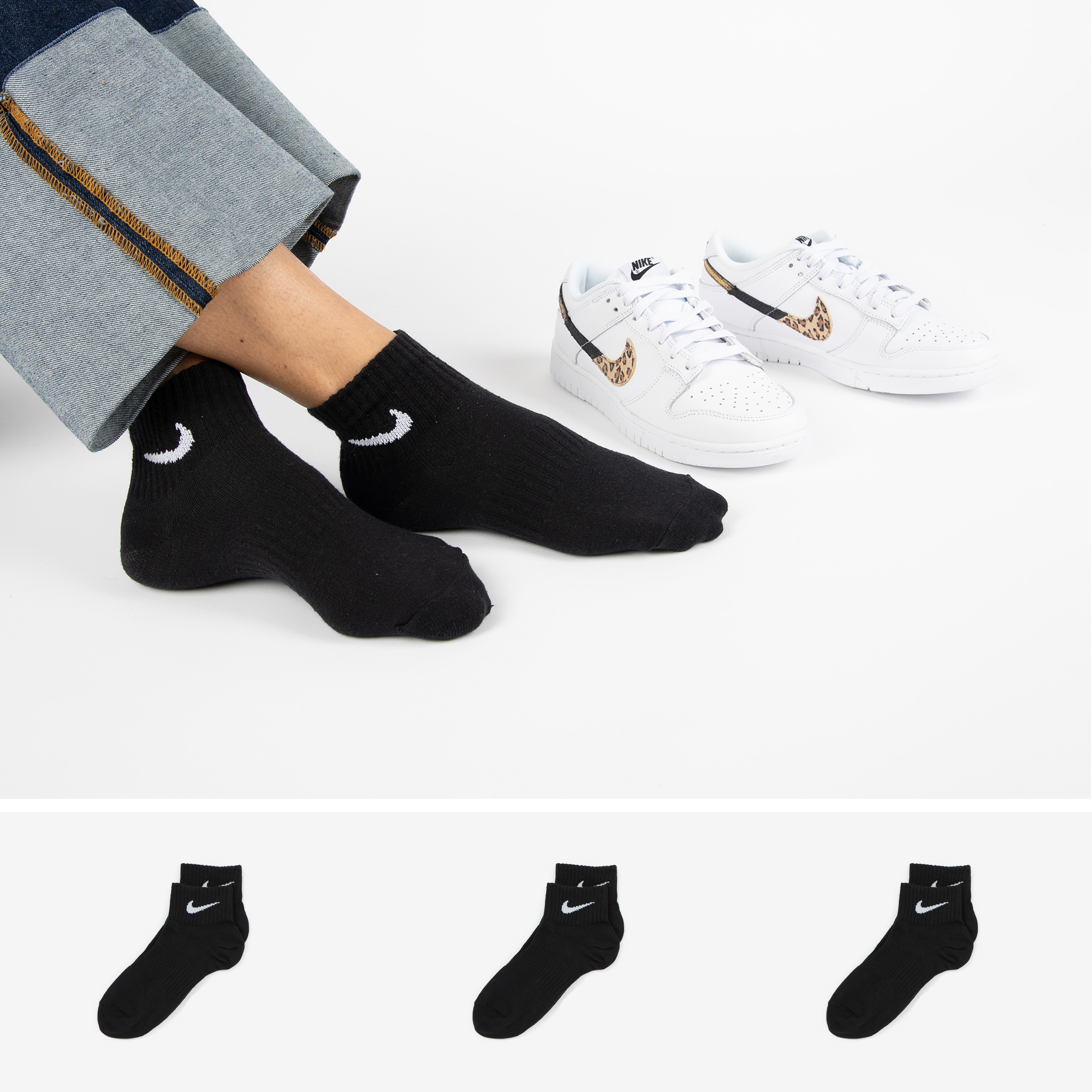 Chaussettes X3 Quarter  Noir