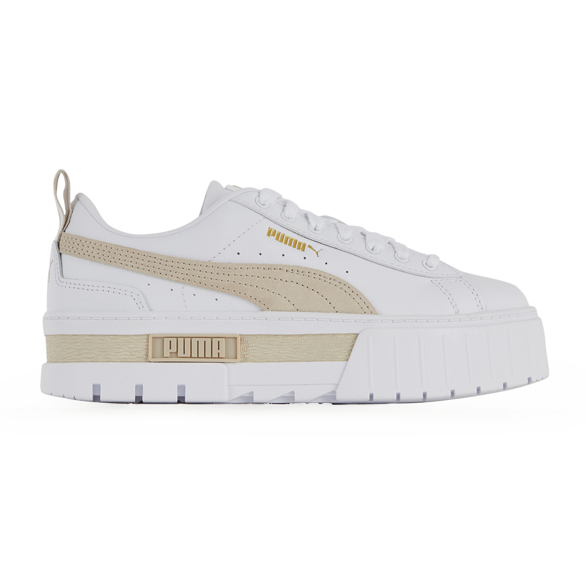 Mayze Leather Blanc/beige