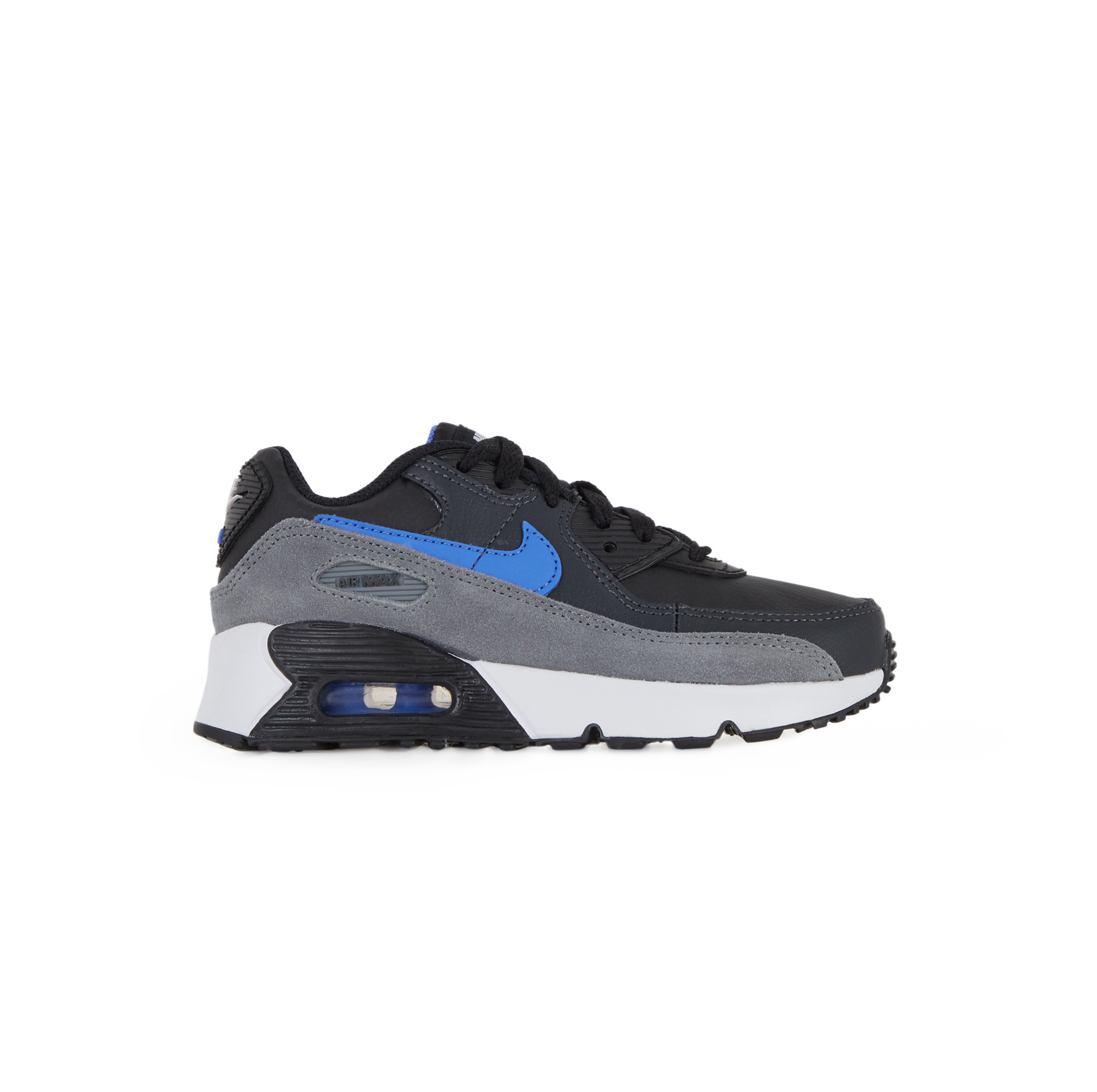 NIKE AIR MAX 90 LEATHER BLACK BLUE SNEAKERS CHILDREN Courir