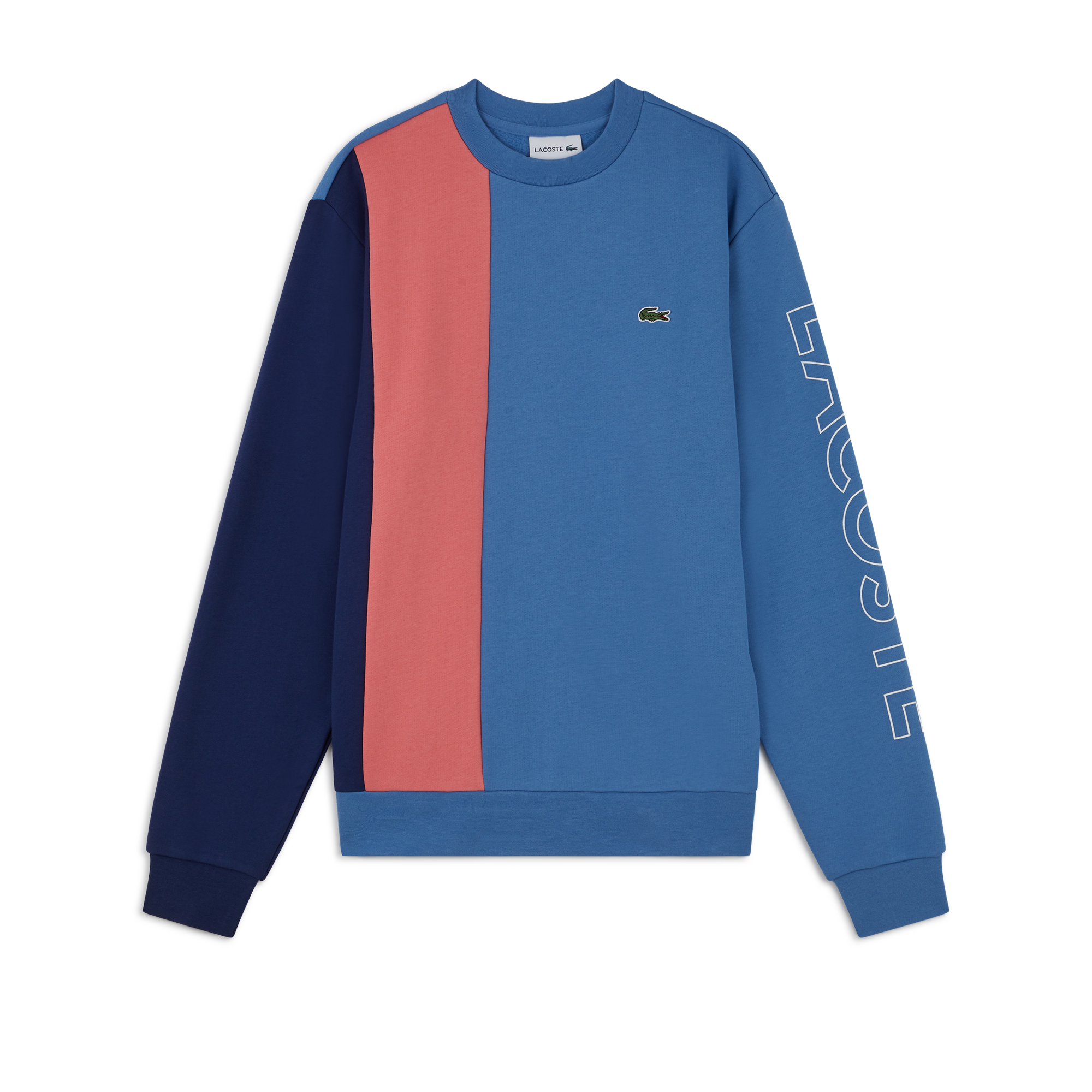 Sweat Crewneck Tricolore Small Logo Bleu/marine/corail